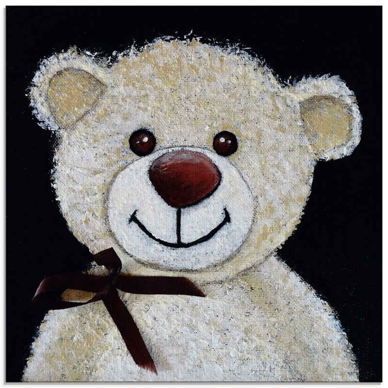 Artland Glasbild »Teddybär«, Spielzeuge (1 St)