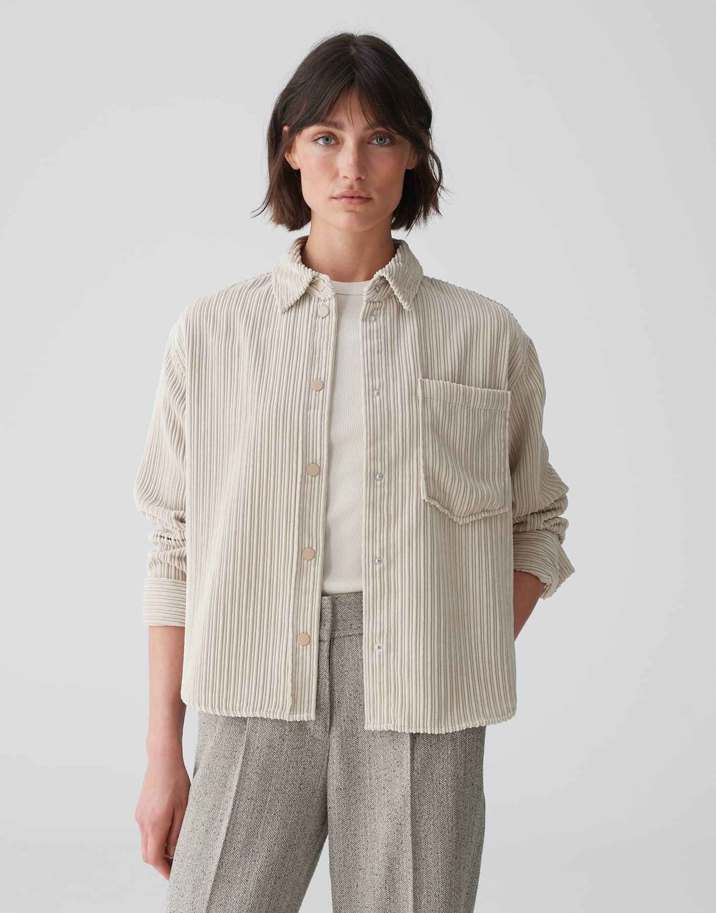 Langarmbluse Overshirt FANKI Boxy Fit aus weichem Cord