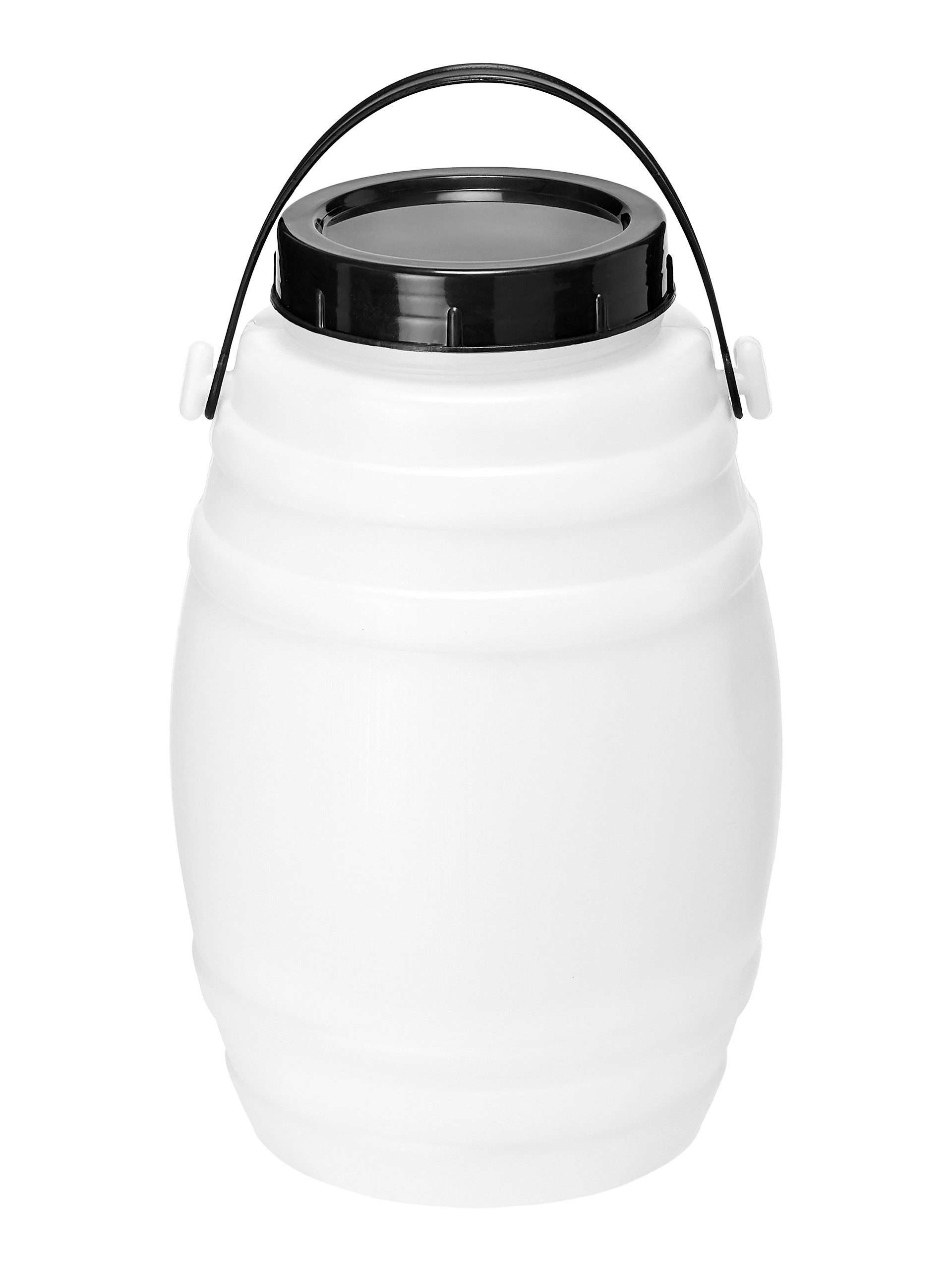Regentonne 4L Behälter mit Deckel Weithalsfass BPA-frei GD-0086, Weiß