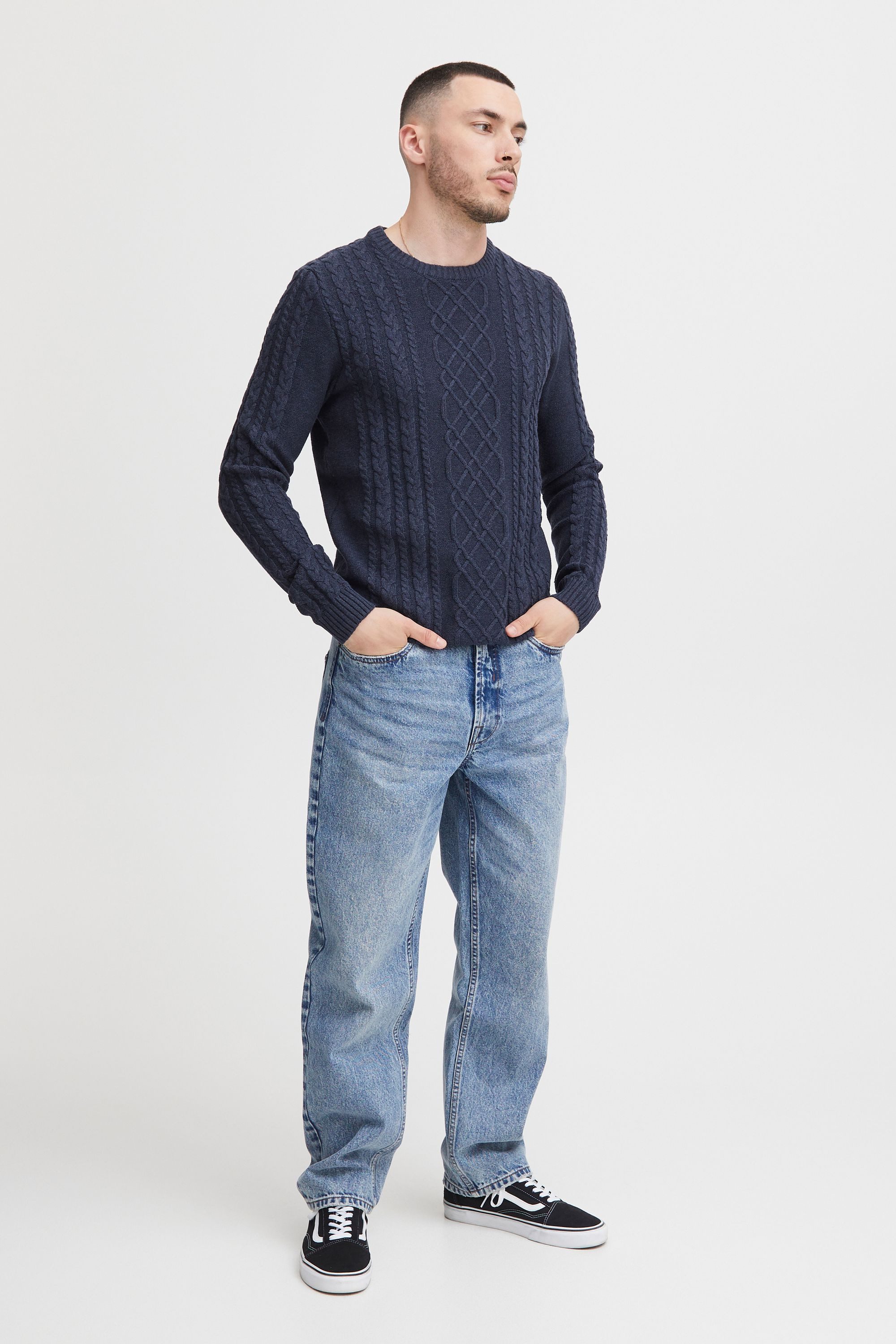 11 Project Rundhalspullover PRJamal 21301057-ME Modischer Pullover günstig online kaufen