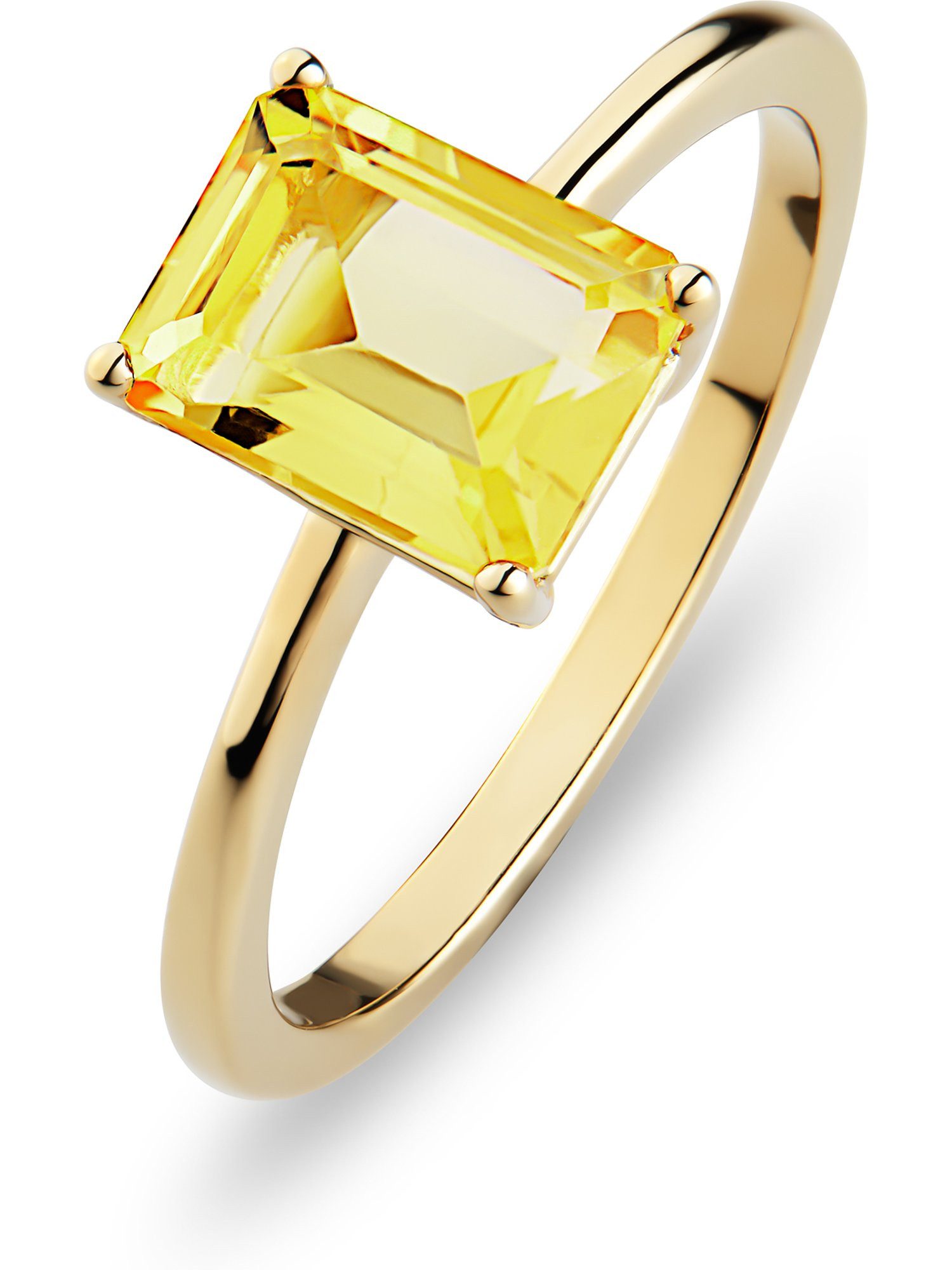 Goldring CHRIST Damen-Damenring 585er Gelbgold 1 Citrin
