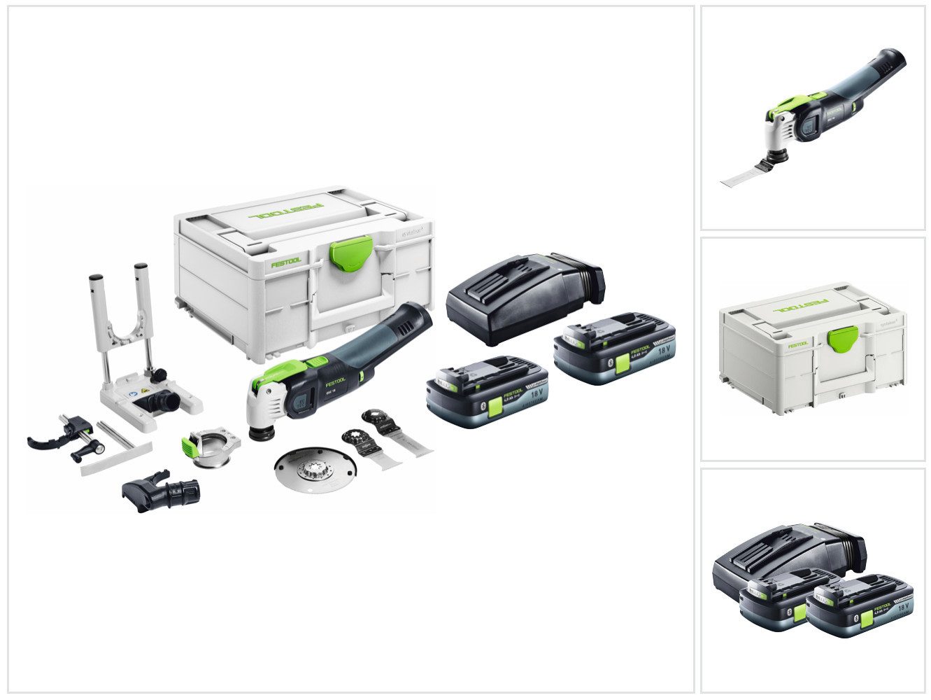 FESTOOL Akku-Multifunktionswerkzeug VECTURO OSC 18 E-Basic Set Akku Oszillierer 18 V Starlock Max Brushle