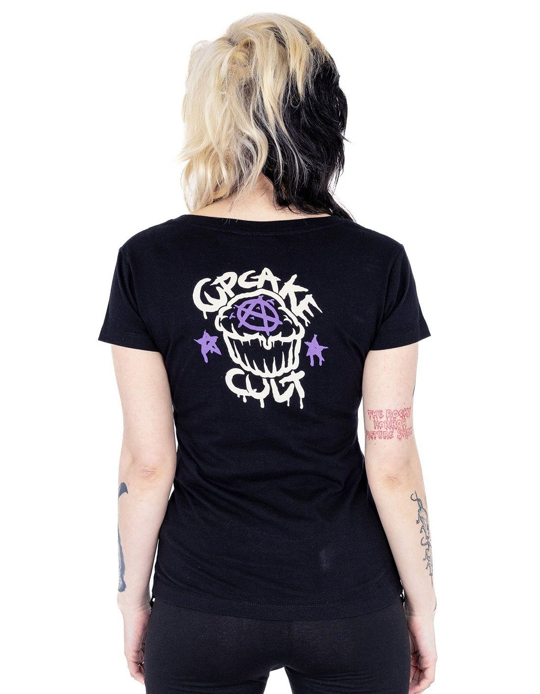Cupcake Cult T-Shirt Skelly Cat Kawaii Katze