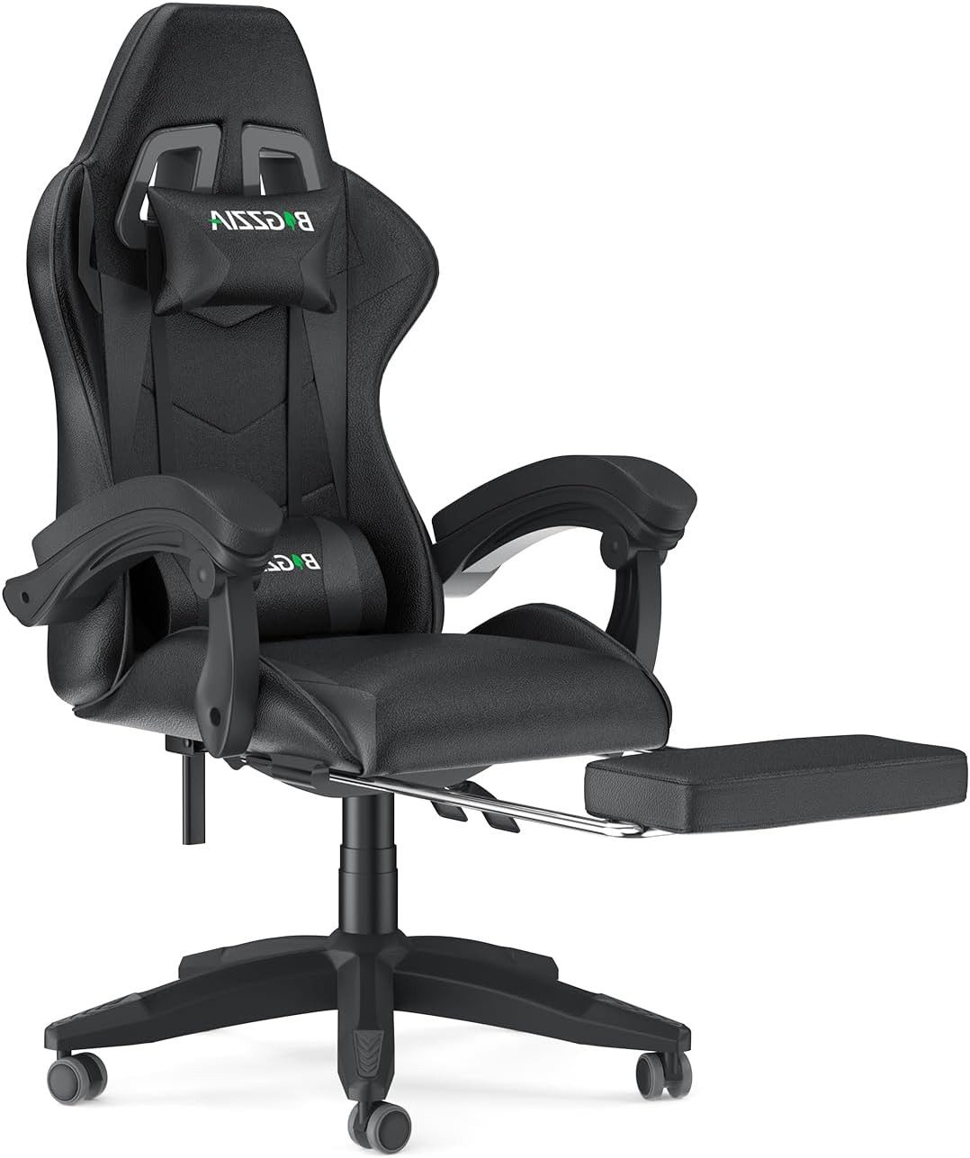 Gywowken Gaming-Stuhl mit Fußstütze - Gamer Stühle Ergonomisch mit Lendenkissen, Gaming Chair Höhenverstellbar - 90-155° Rückenlehne - bis 130 kg
