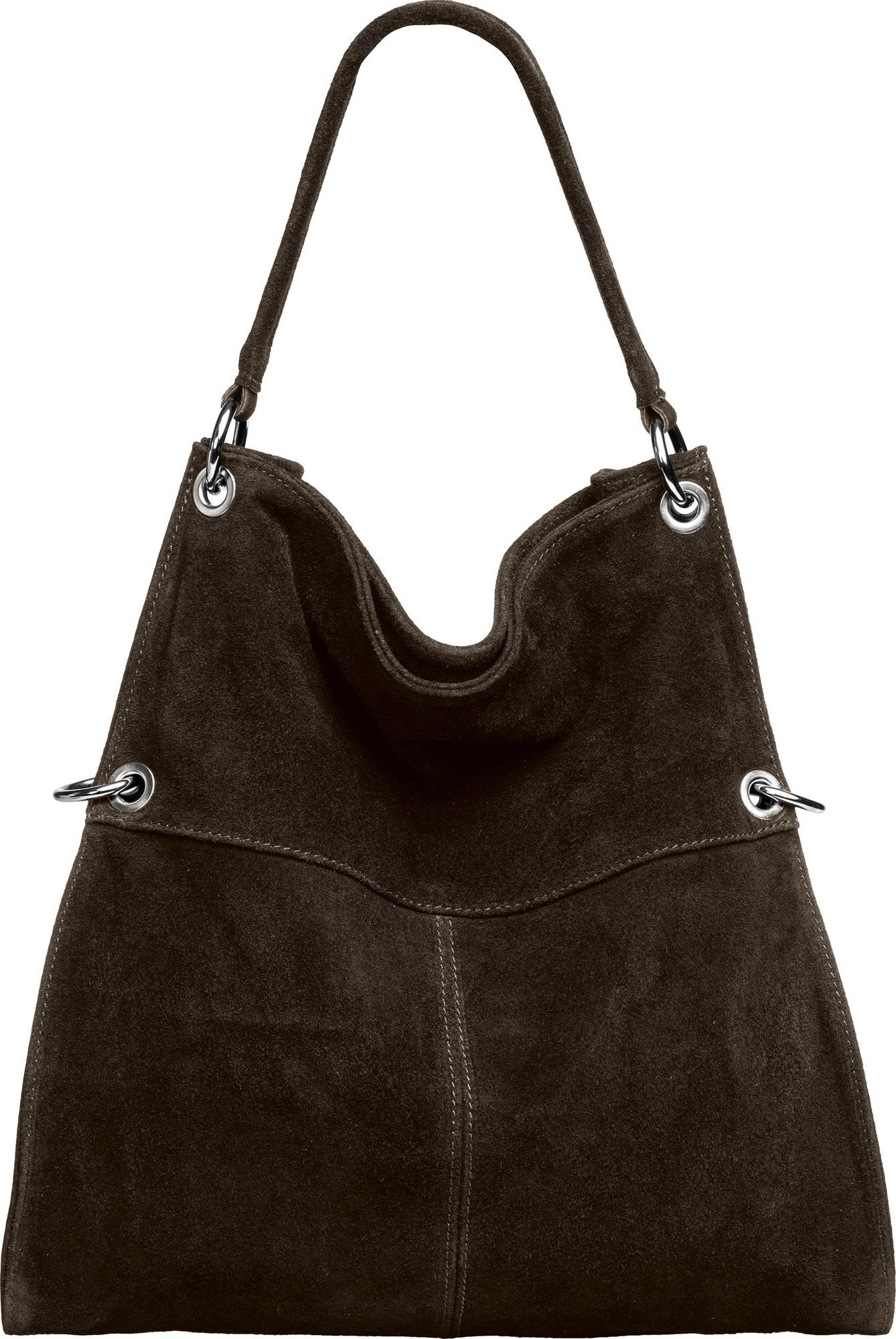 Schultertasche Große Vintage Damen Leder Handtasche - CLASSIC LINE - Modell No.805