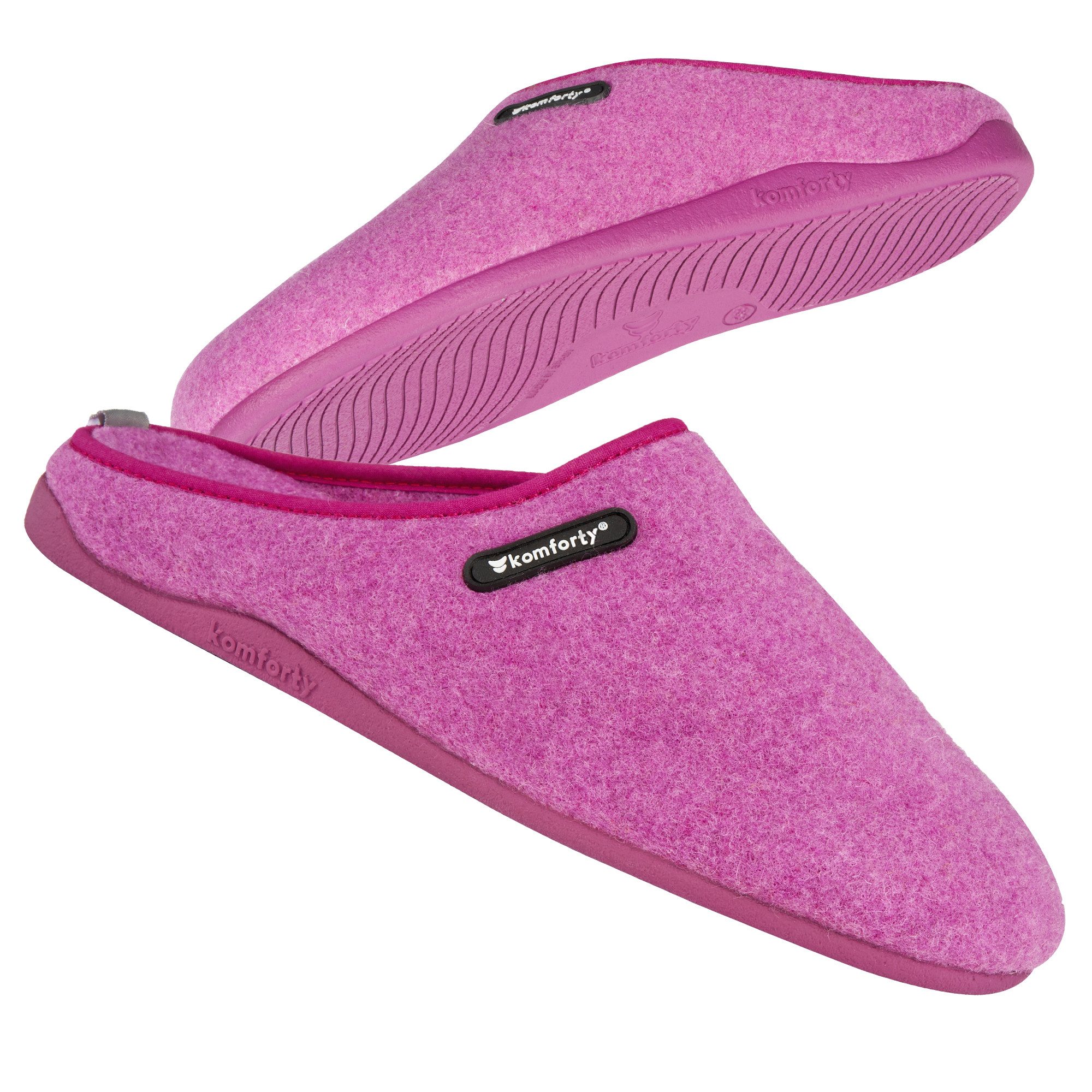 Komforty Komforty Домашнє взуття Damen Herren für drinnen & draußen aus Wolle Hausschuh (Paar, Natürliche Wolle, Natürlicher Kautschuk, Warme Füße, Komforty) Natürliche Wolle, Made in Spain