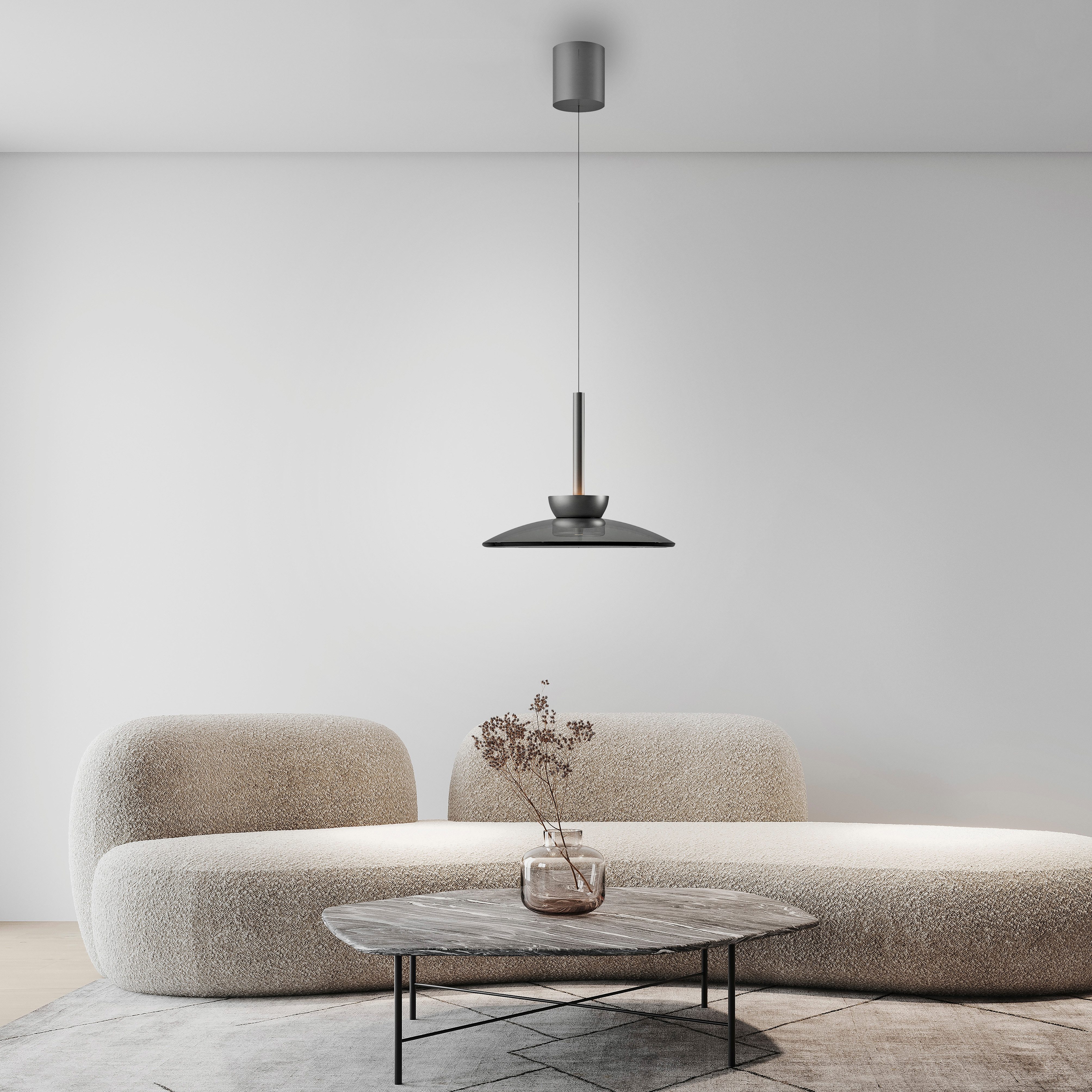 Neuhaus PURE LED Pendelleuchte PURE Moon, LED fest integriert, Warmweiß, Comfort Lift, dimmfähig über separaten Tronicdimmer