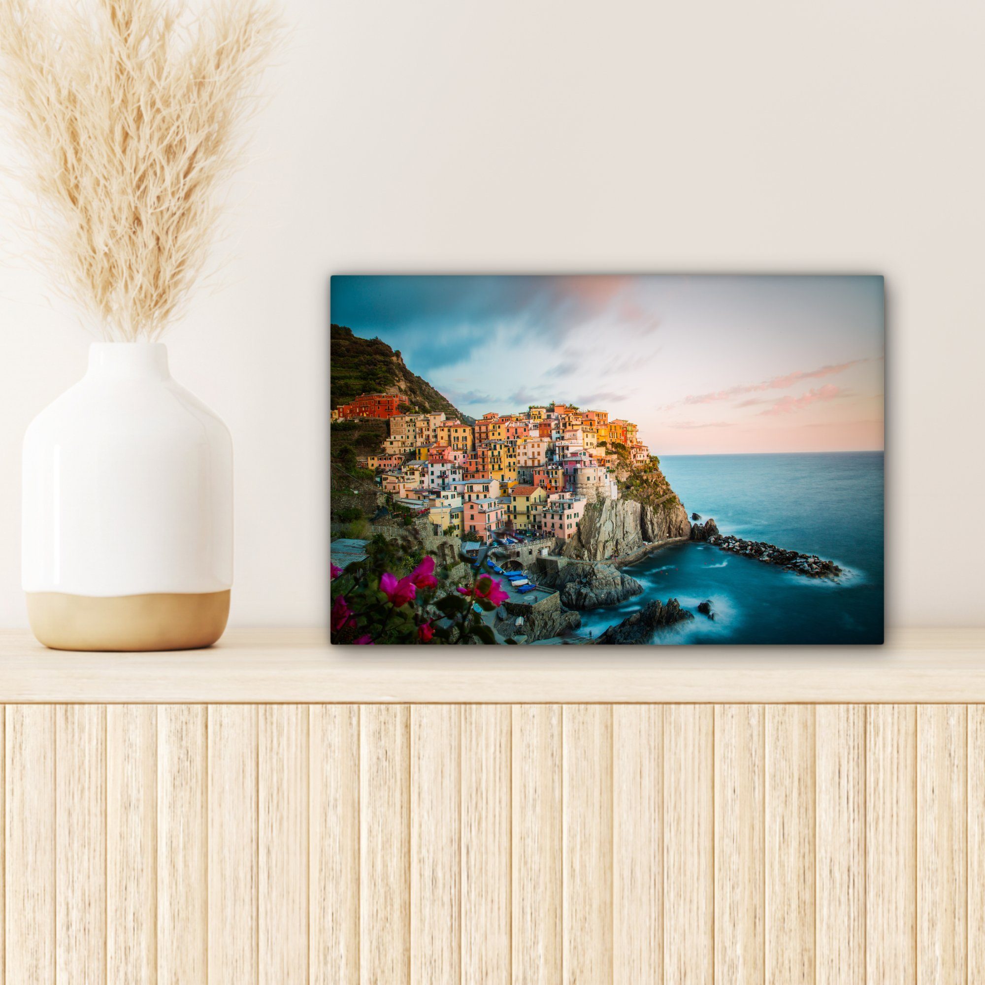 Leinwandbild OneMillionCanvasses® Monterosso, St), Italien (1 30x20 Wanddeko, Felsen Wandbild - cm - Leinwandbilder, Aufhängefertig,