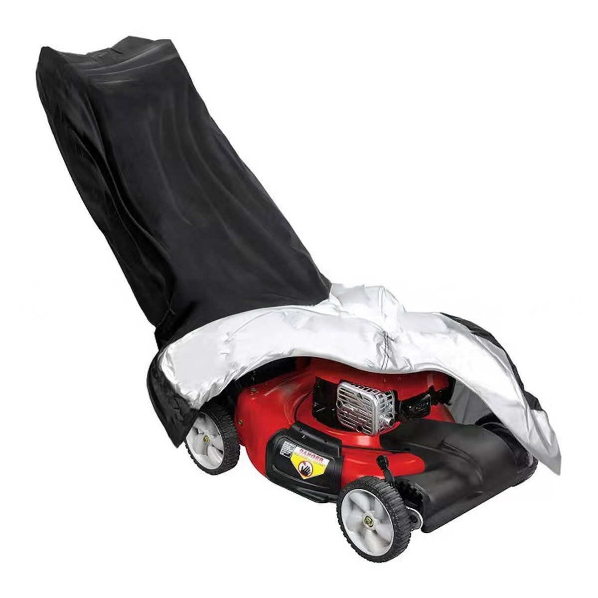 Welikera Rasenmäher-Schutzhülle Rasenmäher-Schutzhülle,Rasenmäher-Abdeckung,76 x 25 x 44 Zoll, Polyester-Oxford-Stoff mit Kordelzug,wasserdicht,staubdicht,winddicht