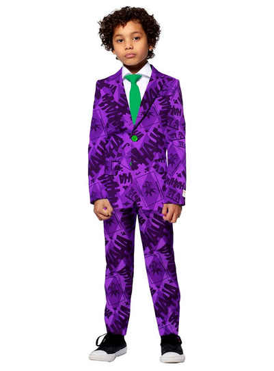 Opposuits Kostüm Boys The Joker Anzug für Kinder, Why so serious? Zeig Deine crazy Seite mit diesem Anzug für Jungs!