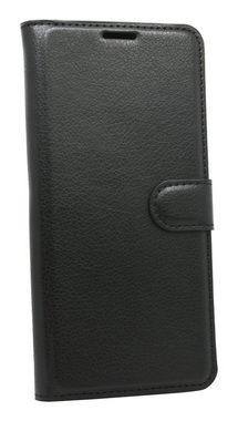 cofi1453 Handyhülle Buch Tasche Schutzhülle für Realme C25Y schwarz 6,5 Zoll, Kunstleder Schutzhülle Handy Wallet Case Cover mit Kartenfächern, Standfunktion