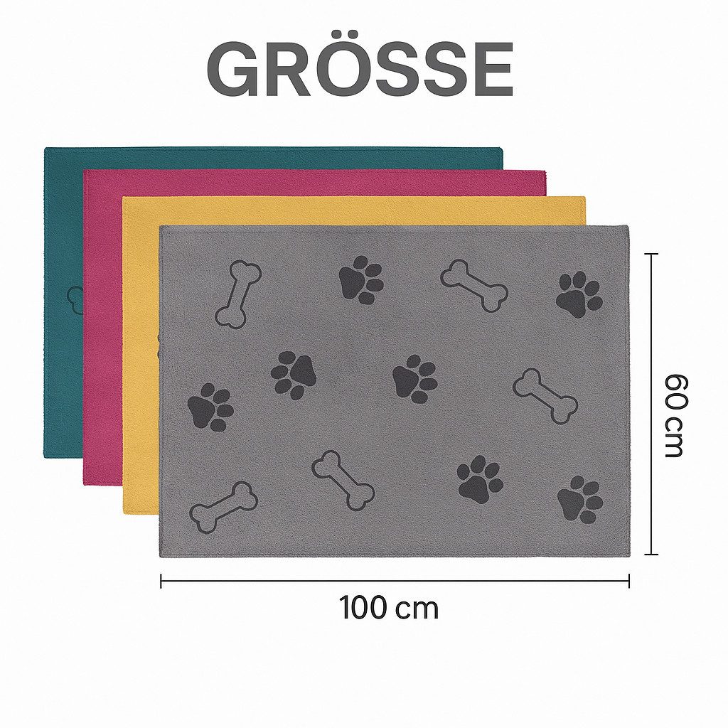 Mate for dogs Hundehandtuch Buddy Mikrofaser Handtuch Haustier 60x100 cm