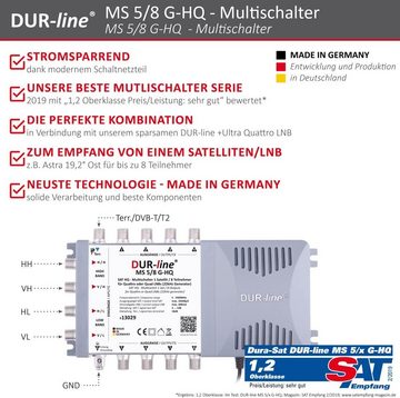 DUR-line DUR-line MS 5/8 G-HQ Multischalter - SAT für 8 Teilnehmer/TV - mit SAT-Antenne