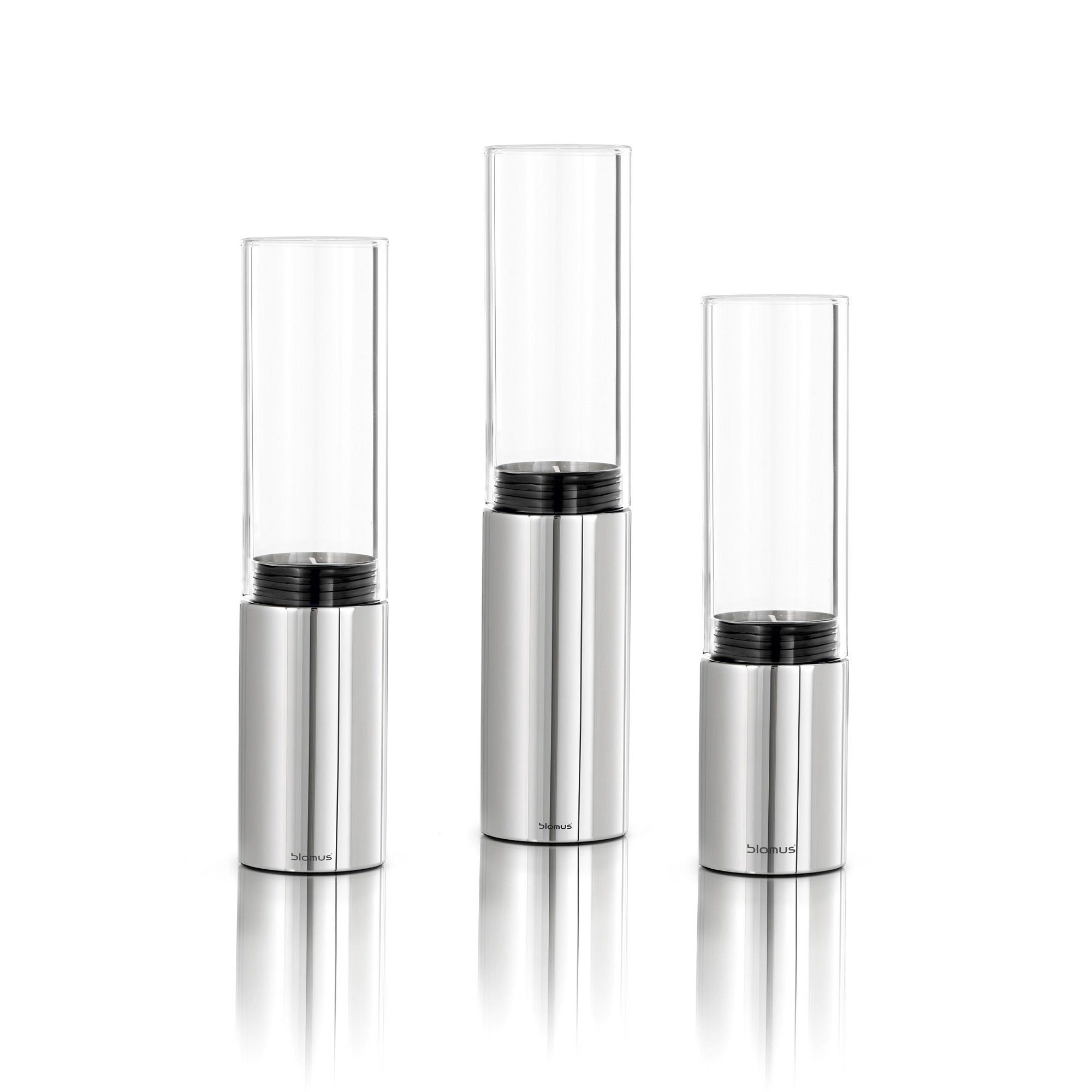 blomus Windlicht Blomus Windlichter Set 3-teilig FARO Edelstahl poliert 650 günstig online kaufen