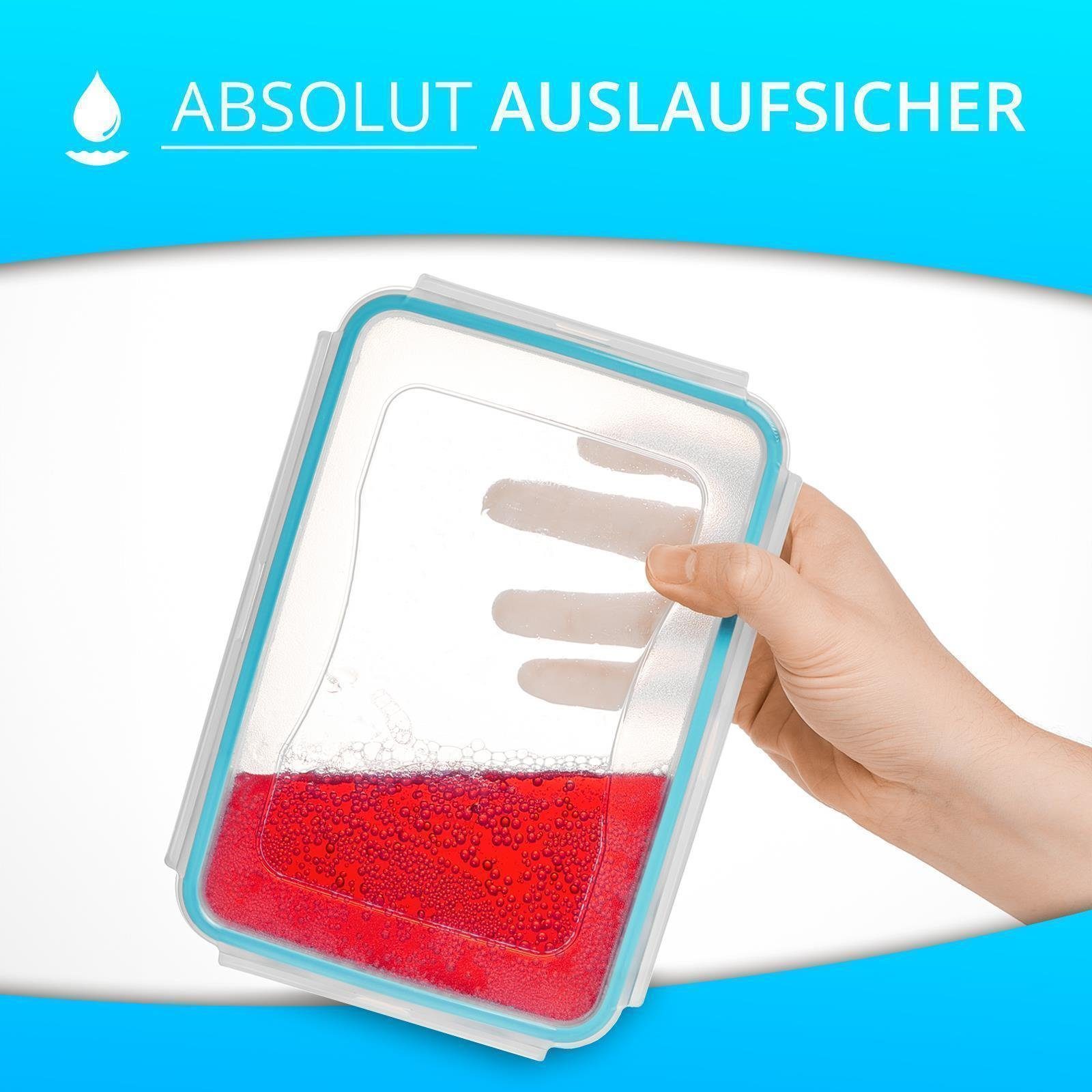 astor24 Frischhaltedose Frischhaltedosen Set mit Deckel Vorratsdose Gefrierdose Kunststoff, (4er Set, ineinander stapelbar, 4er Set Frischhaltedosen 900 ml mit  – Bild 4 von 5
