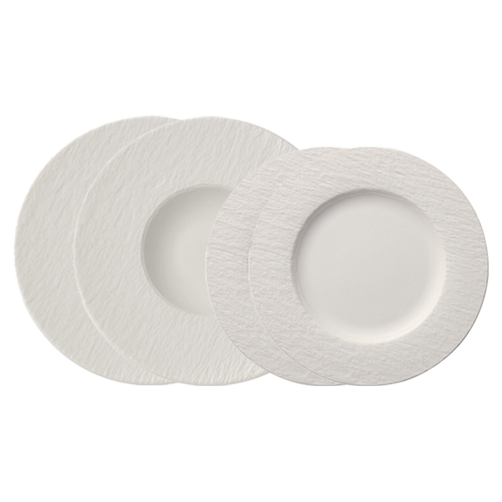 Villeroy & Boch Kombiservice Manufacture Rock Тарелки-Set 4er Set (4-tlg), Porzellan