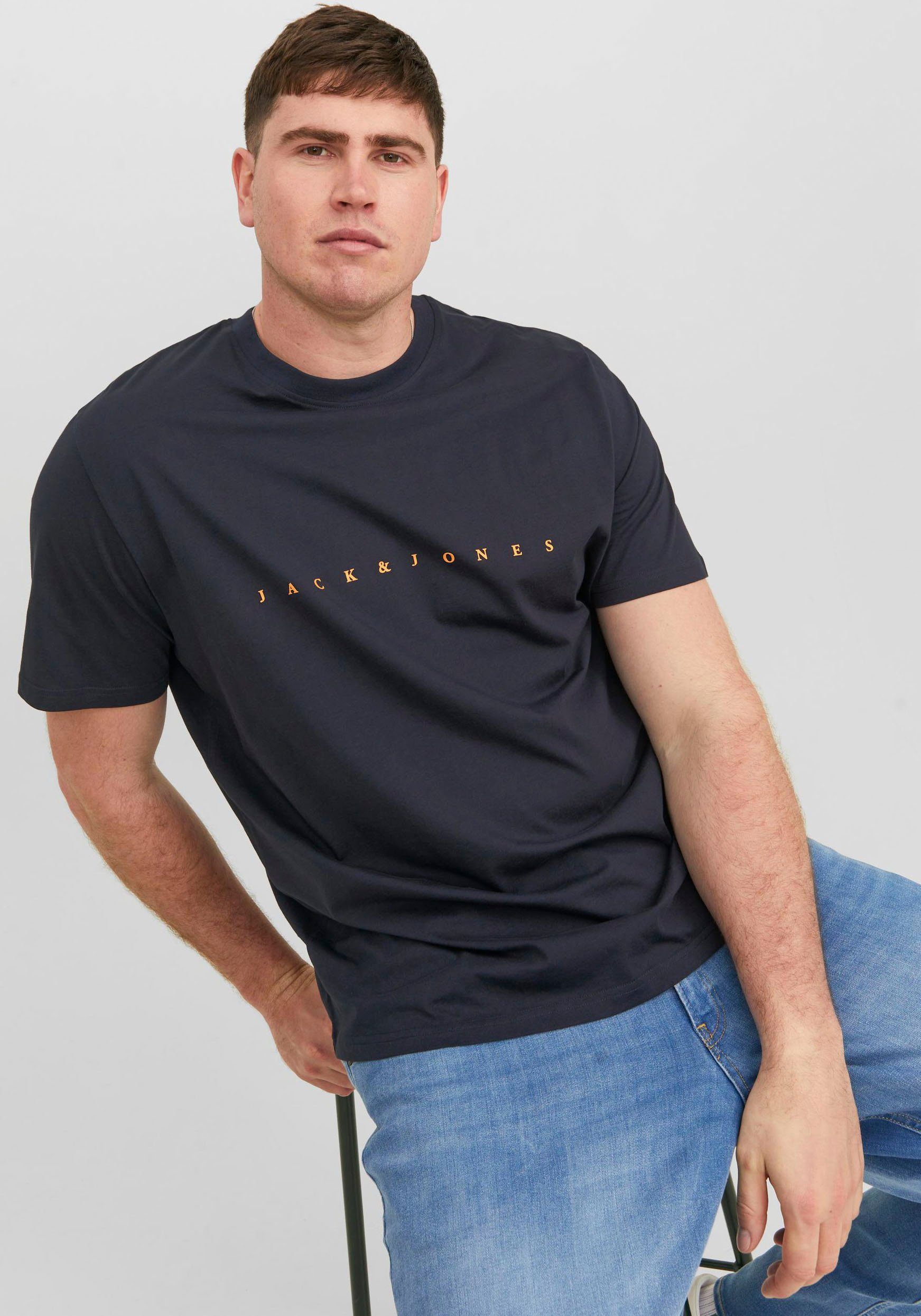 Jack & Jones PlusSize Rundhalsshirt JJESTAR JJ TEE SS NOOS PLS dark navy