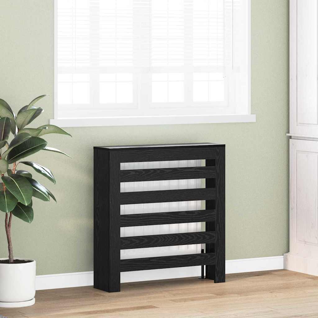 vidaXL Heizungsverkleidung, Heizkörperabdeckung Schwarz Eichen-Optik 78 x 20 x 82 cm