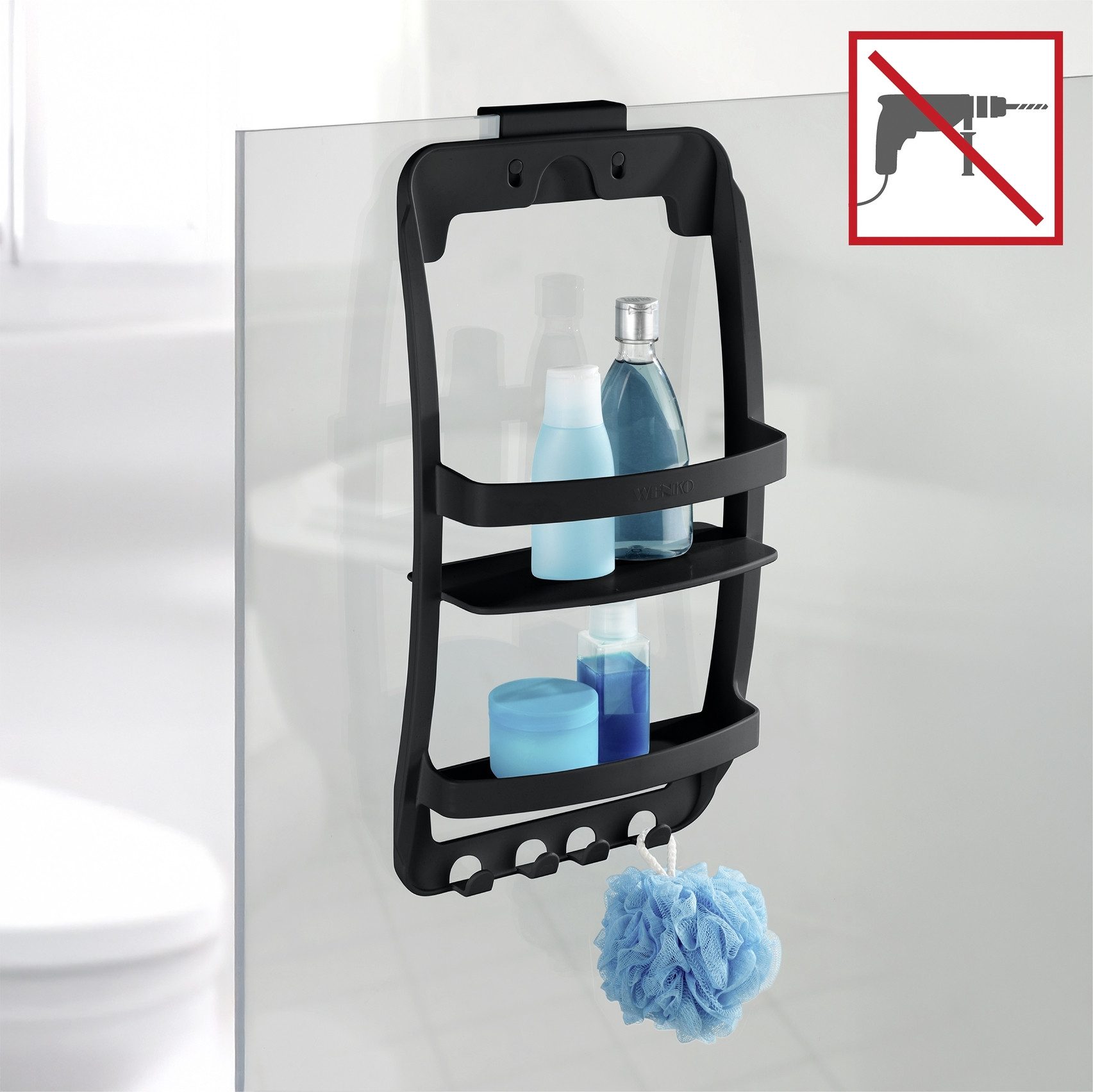 WENKO Badregal Universal, Universelles Badregal zum hängen, kleben oder boh günstig online kaufen