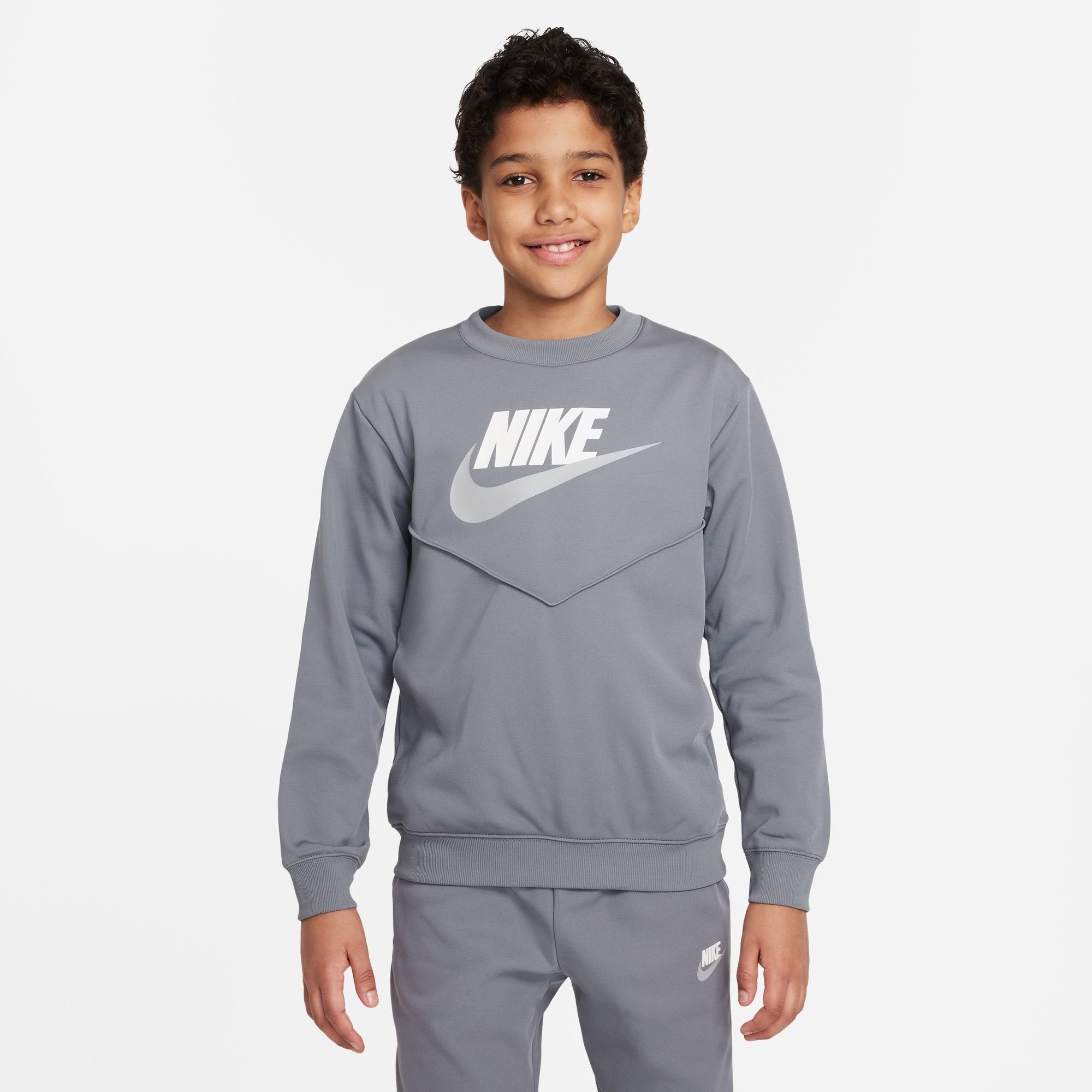 Trainingsanzug KIDS' Sportswear TRACKSUIT SMOKE BIG Nike GREY/WHITE/WHITE