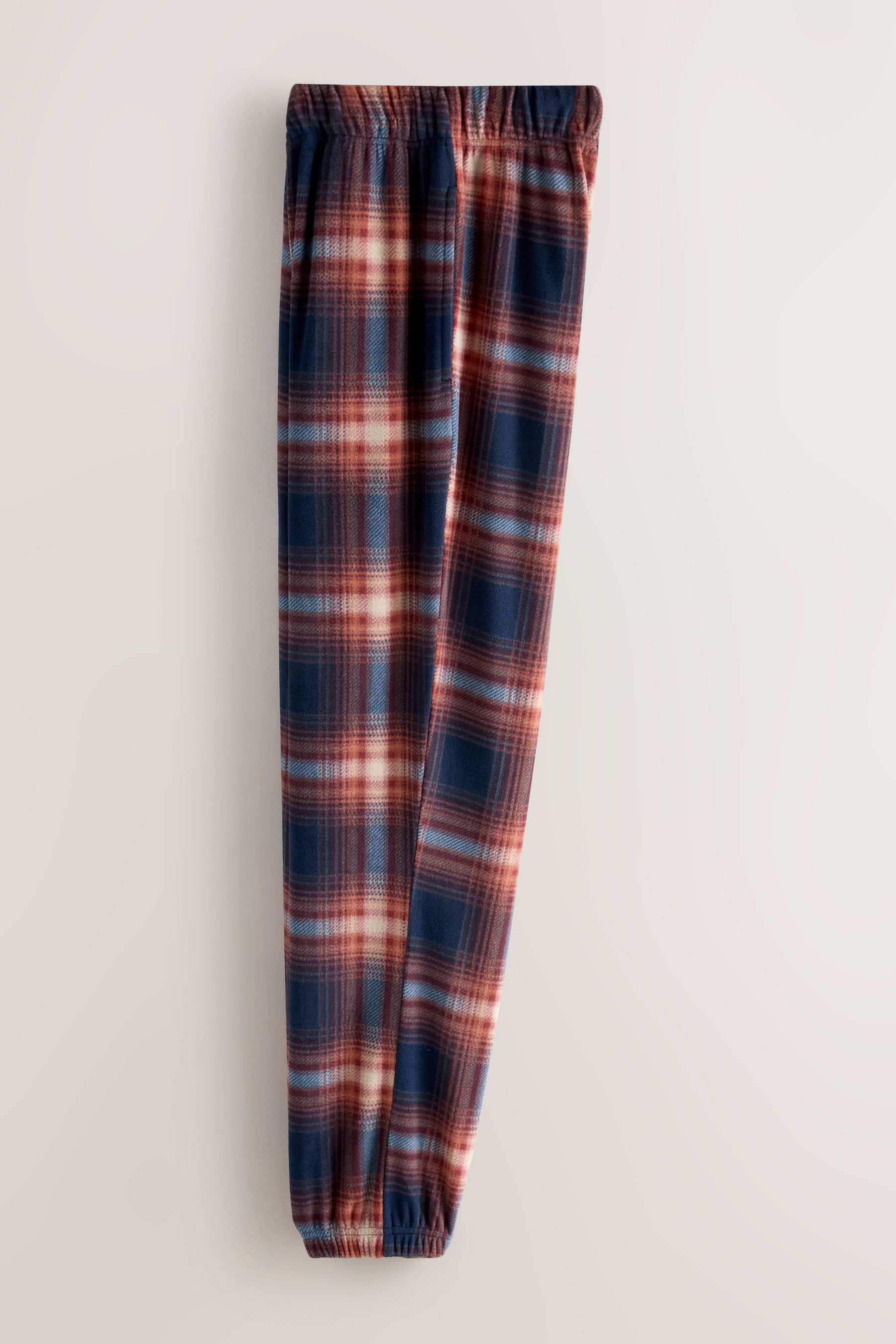 Next Pyjamahose Thermofleece-Schlafanzughose mit Bündchen + Karos (1-tlg)
