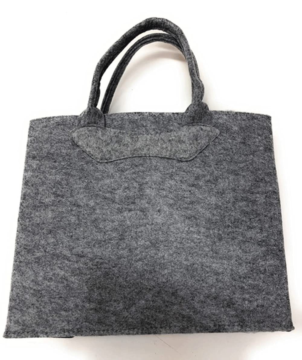 Witzgall Einkaufsshopper Filztasche grau Herz grün
