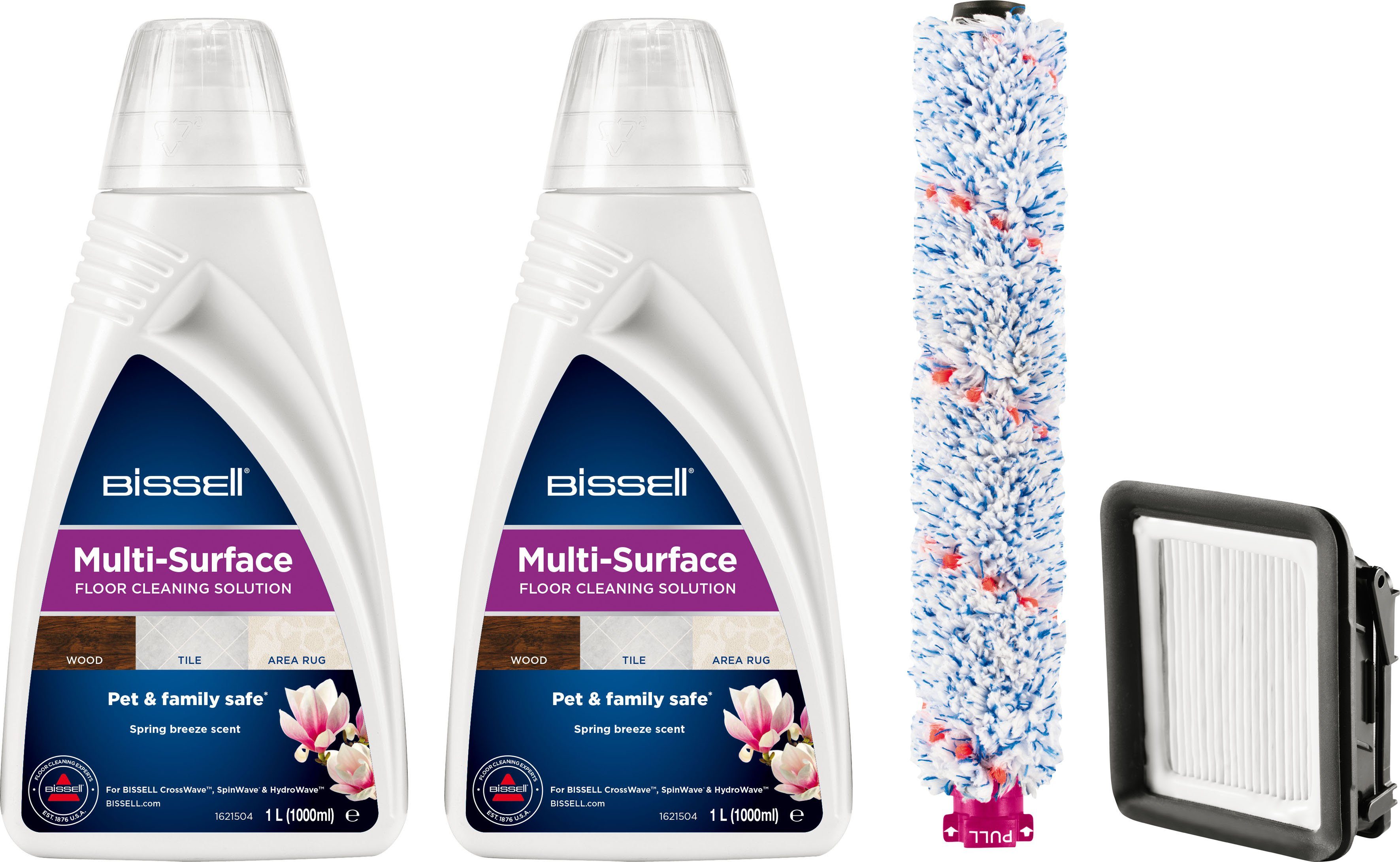 Bissell »Multi Surface Clean Set 2x 1 Liter Reiniger, 1x Bürste, 1x