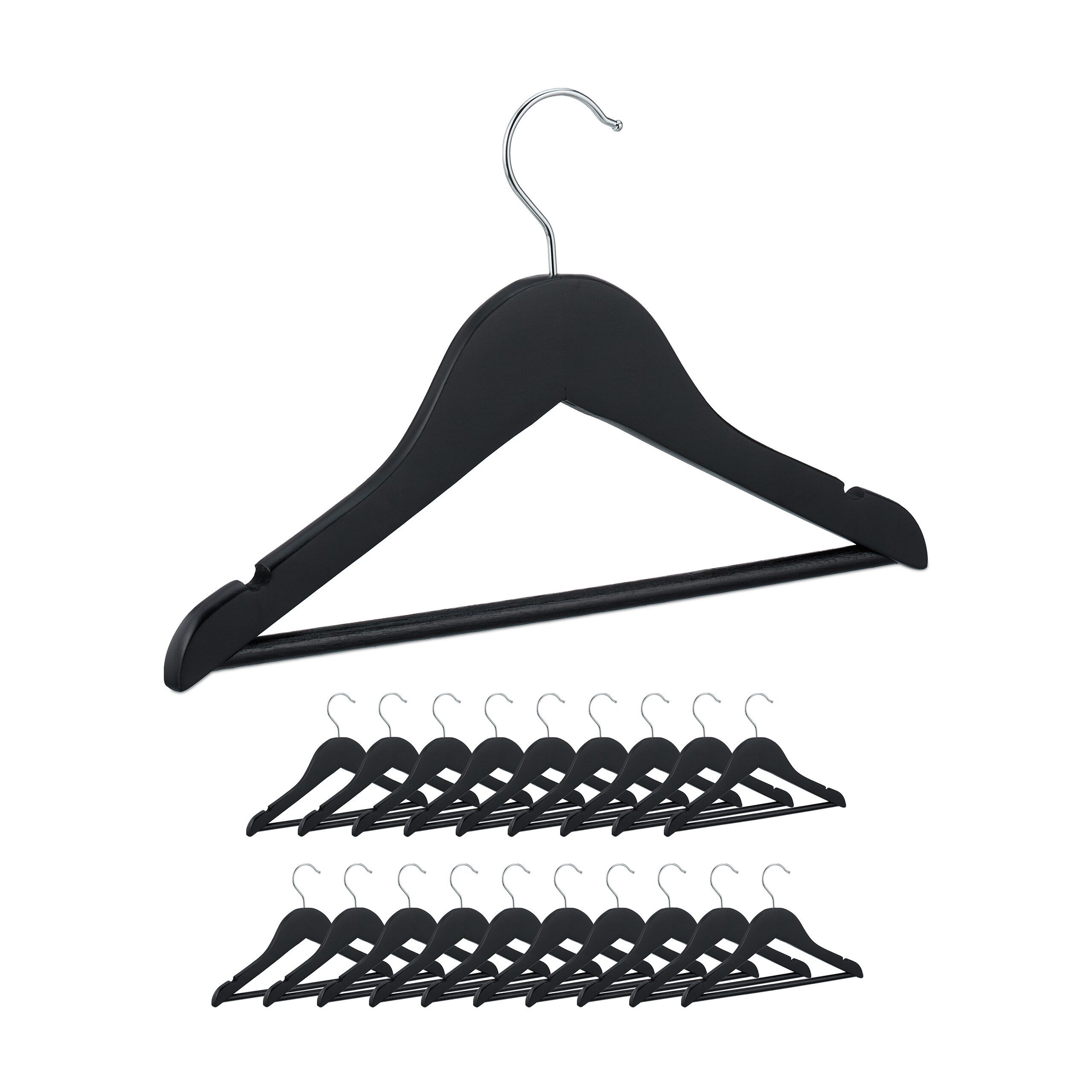 relaxdays Kleiderbügel Kinderkleiderbügel aus Holz im 20er Set, (Set, 20-tl günstig online kaufen