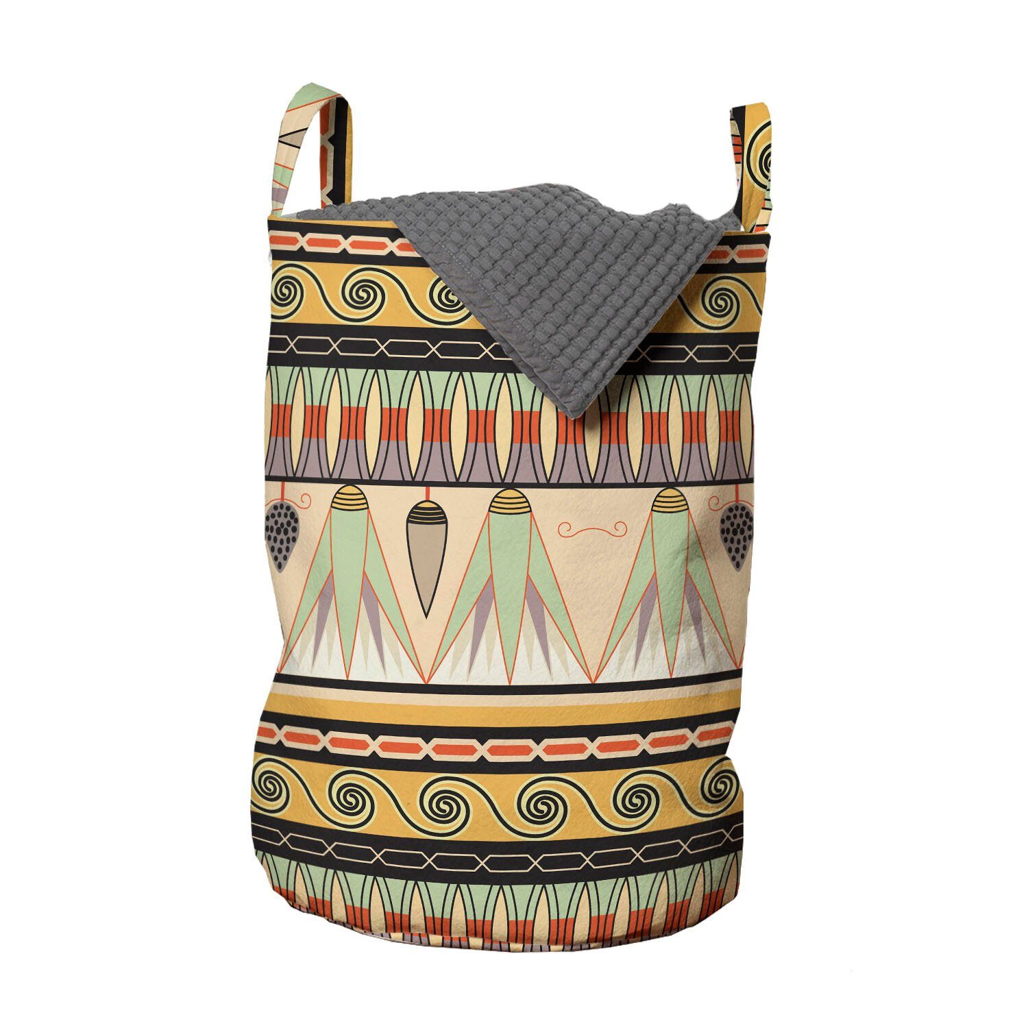 für Abakuhaus Indigenous Griffen Abstrakt Wäschesäckchen ägyptisch Wäschekorb Waschsalons, mit Kordelzugverschluss