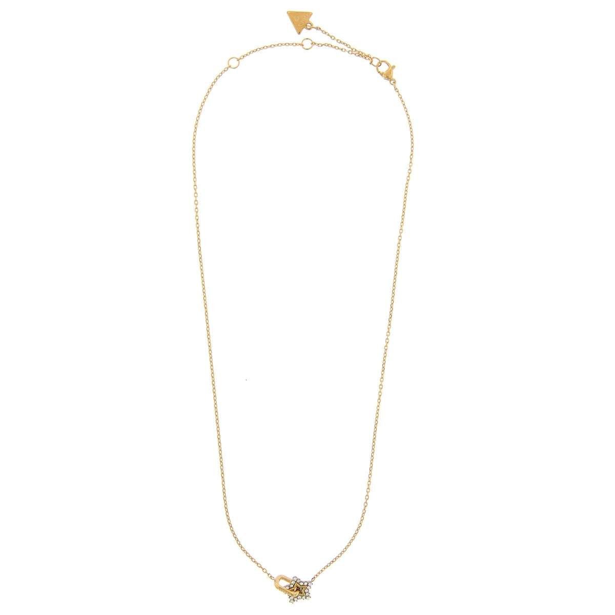 Guess Kette mit Anhänger JUBN05537JWYG, für Damen Stern mit Kristallen Goldfarben