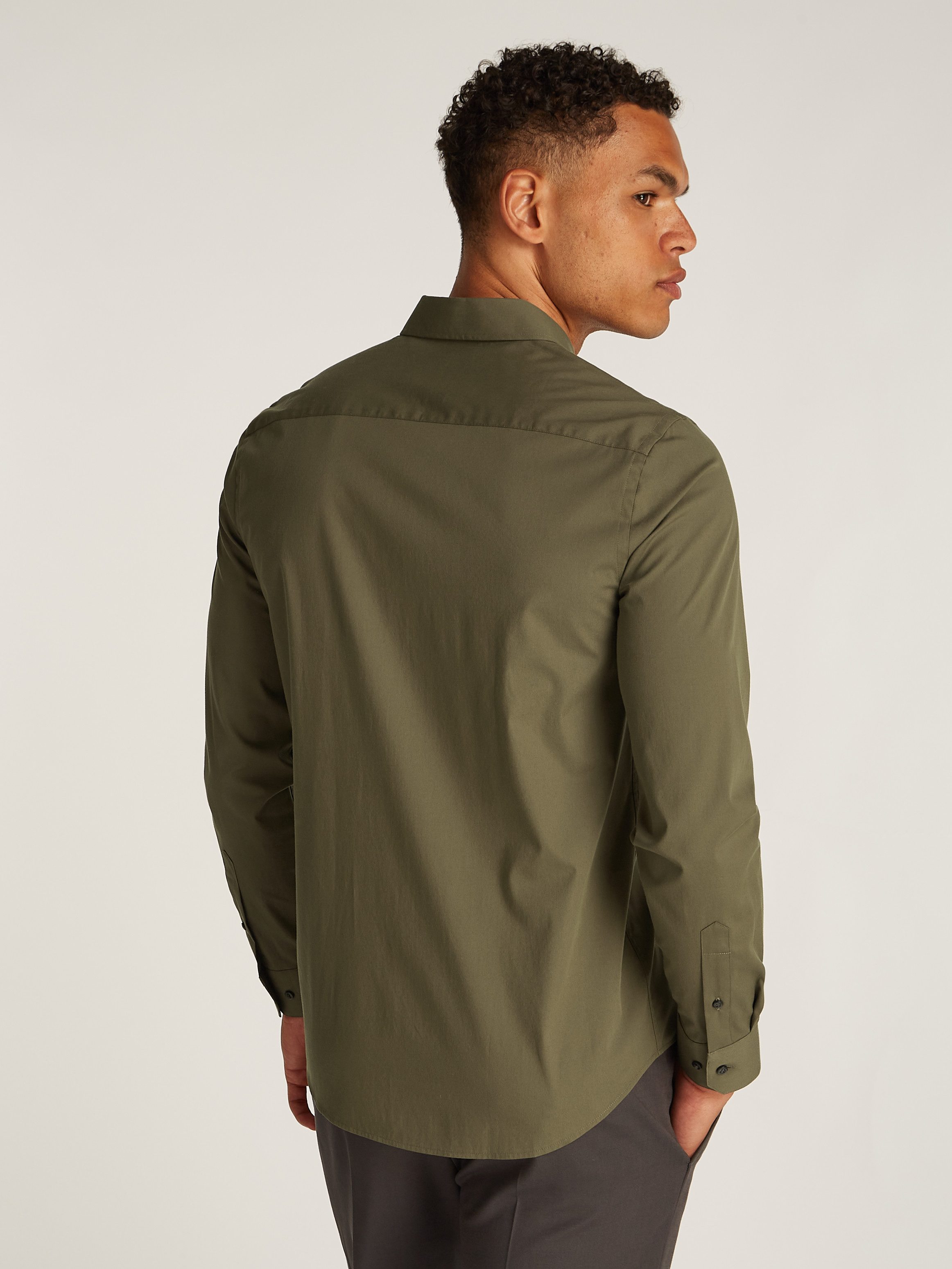 Calvin Klein Businesshemd STRETCH POPLIN SLIM SHIRT mit Calvin Klein Logo a günstig online kaufen