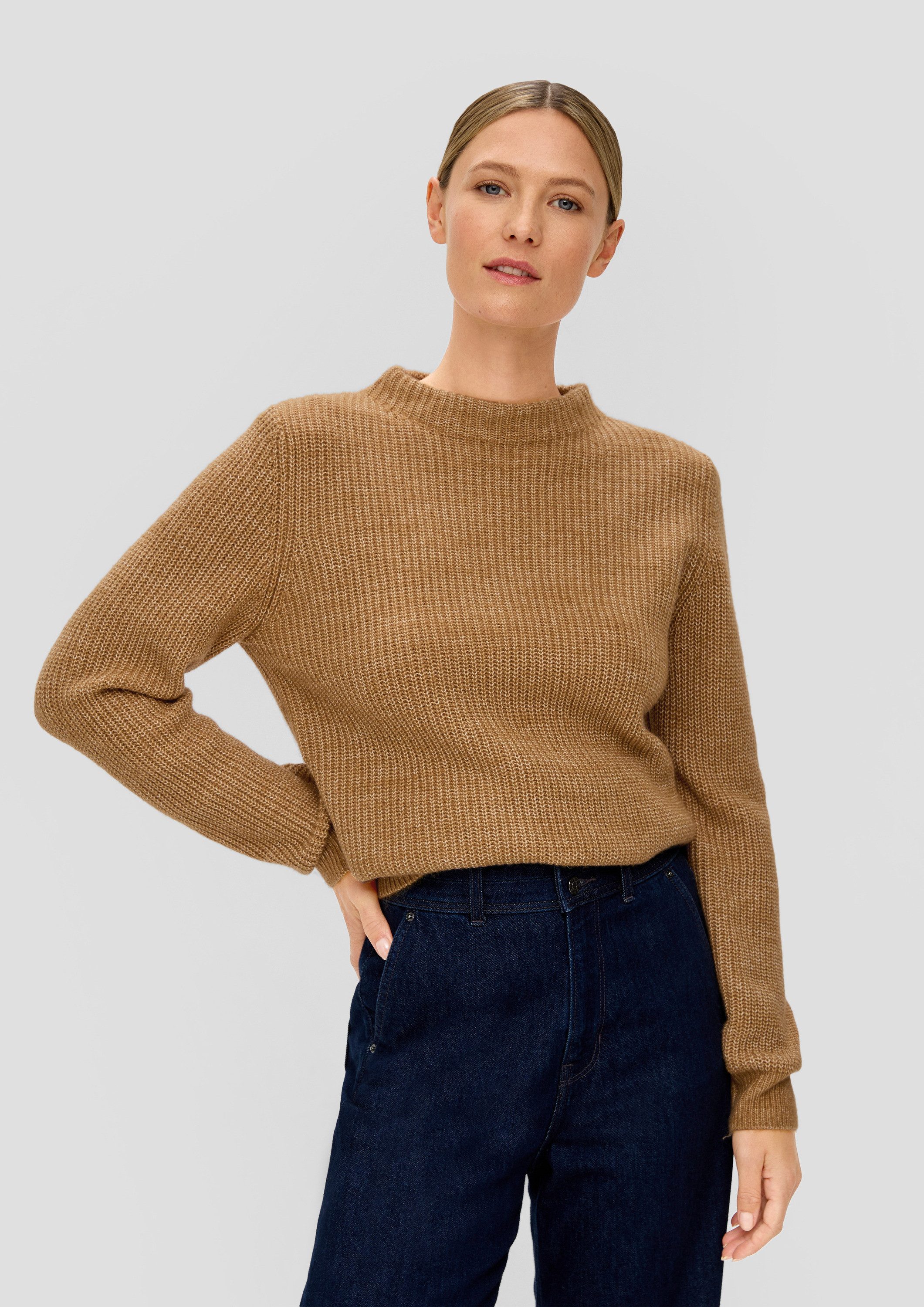 s.Oliver Longpullover Strickpullover Strickpullover aus Wollmix günstig online kaufen