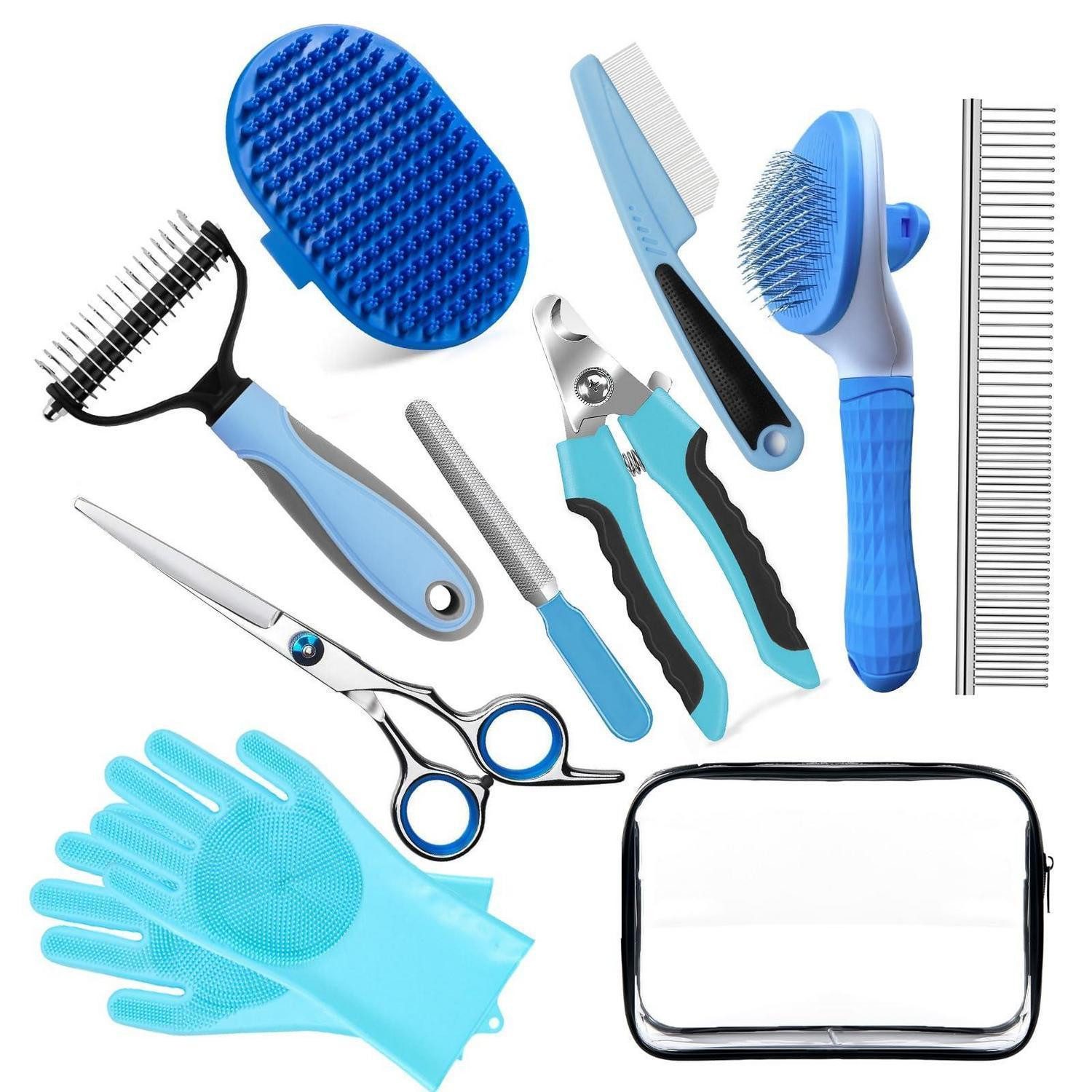LuxusKollektion Putzzeug-Set Tierpflege-Set 10tlg Haustier Fellpflege