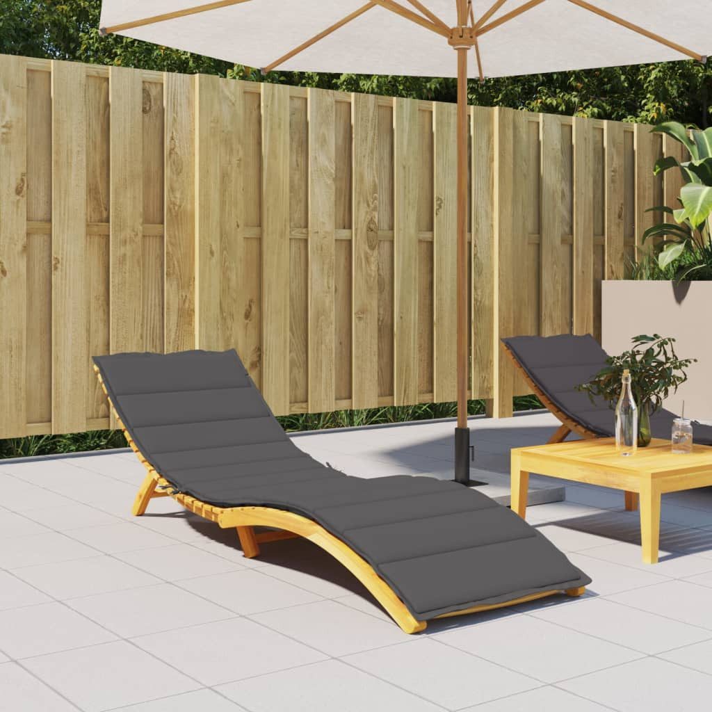 vidaXL Gartenliege, Sonnenliegen-Auflage Anthrazit 200x70x3 cm Oxford-Gewebe
