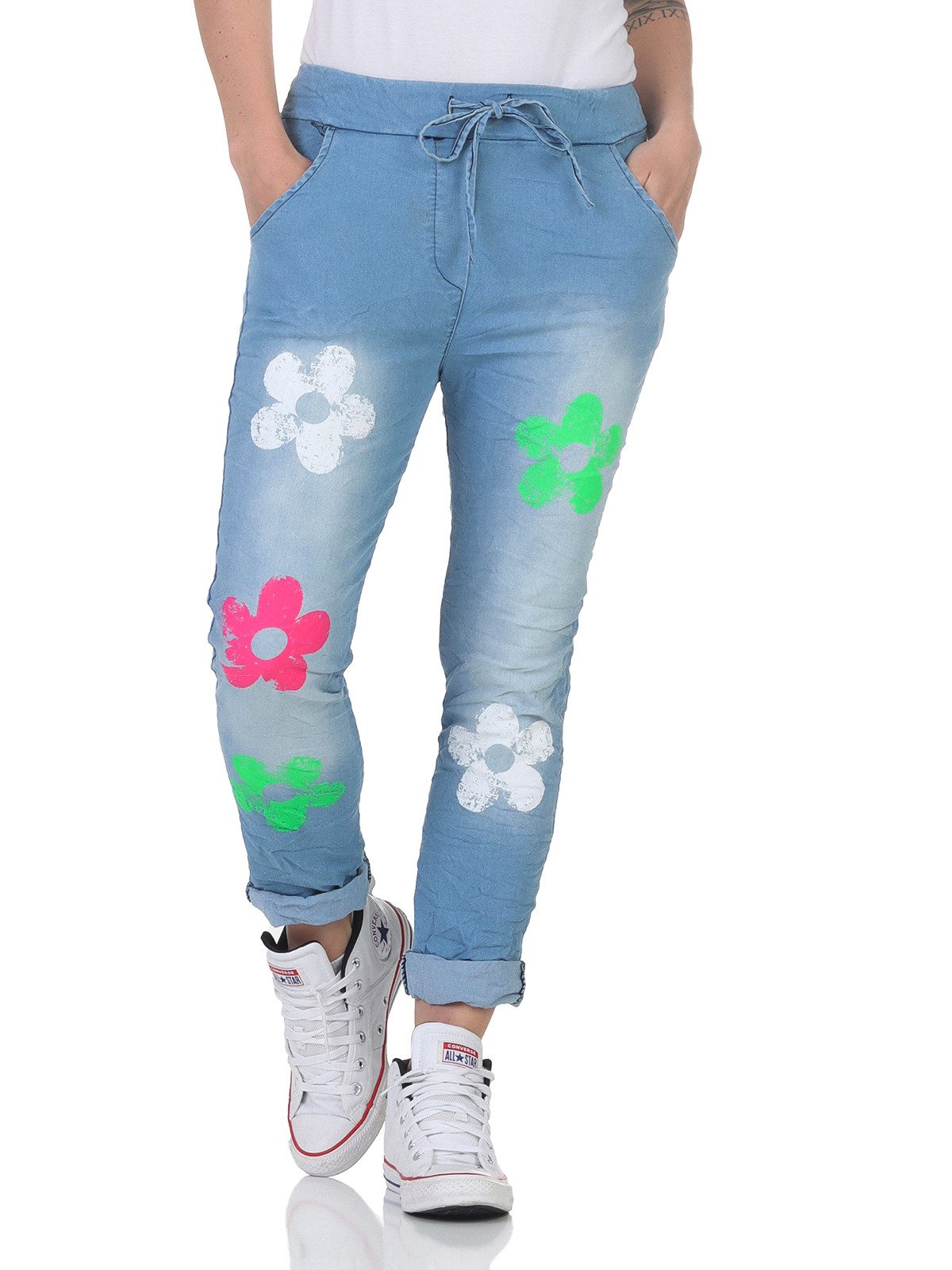 simaranda Sweatpants Damen Jogginghose Jeans 21347 34-38 Hellblau dehnbarer günstig online kaufen