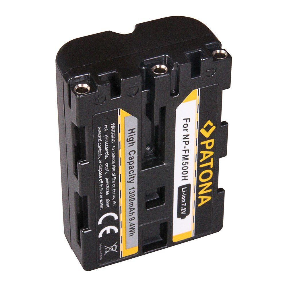 Patona 2x Akku für Sony NP-FM500H Kamera-Akku Ersatzakku Kameraakku 1300 mAh (7,2 V, 2 St), NP-FM500 A900 A700 A300 A200