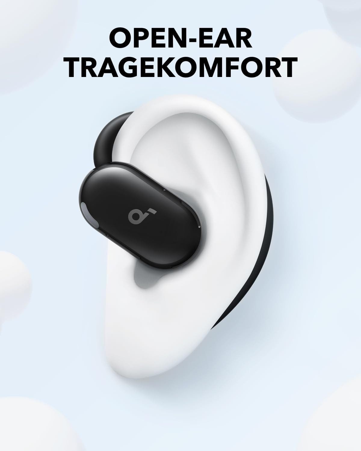 Anker soundcore by Anker V20i verstellbare Ohrhaken, BT 5.4 Open-Ear-Kopfhörer (Google Assistant, Siri, KI-gestützte Geräuschunterdrückung, BassUp™-Technologie) – Bild 2 von 5
