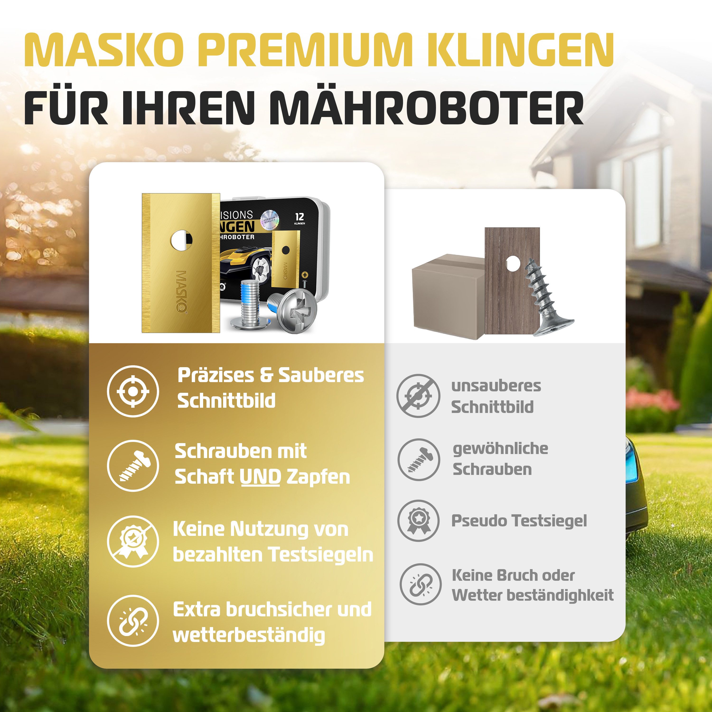 MASKO Mährobotermesser (12-St), Ersatzm...