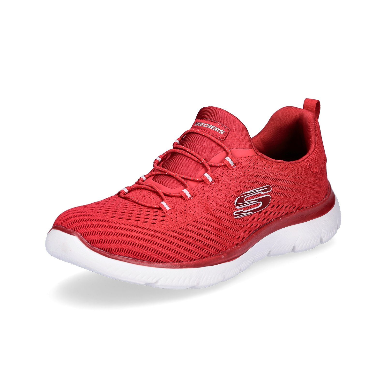 rot Sneaker red Skechers Sneaker Damen Slip-on Skechers Summits