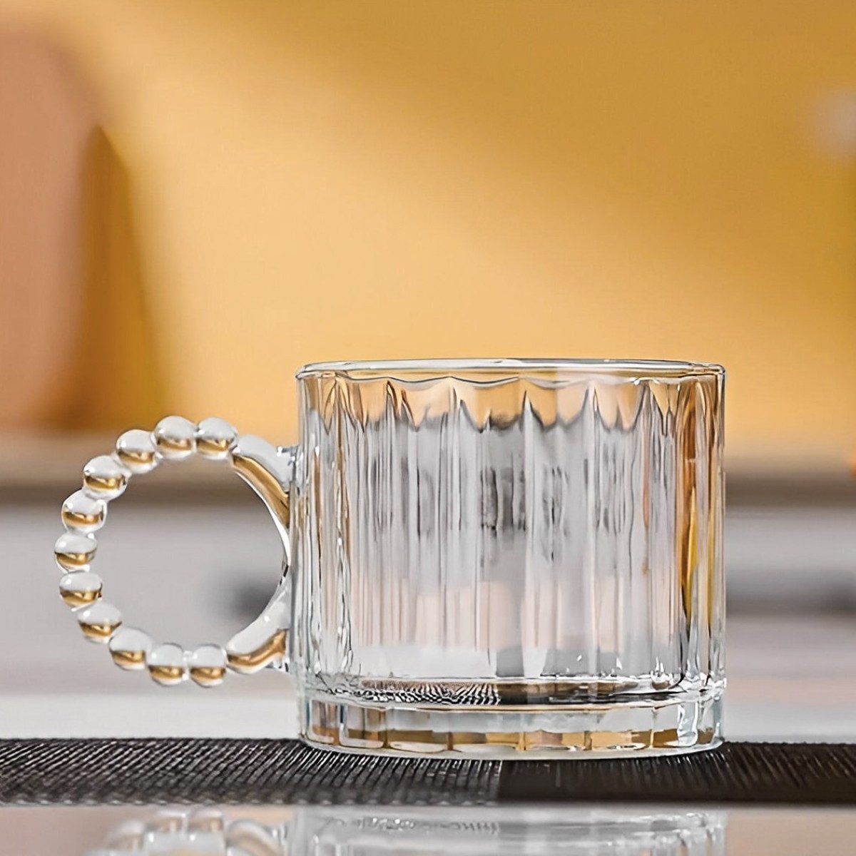 Sunay Gläser-Set 6 teilig mit eleganten Henkeln 300 ml - modern & stilvoll, 6-tlg., Glas, 6-teilig, 300 ml – Bild 4 von 5
