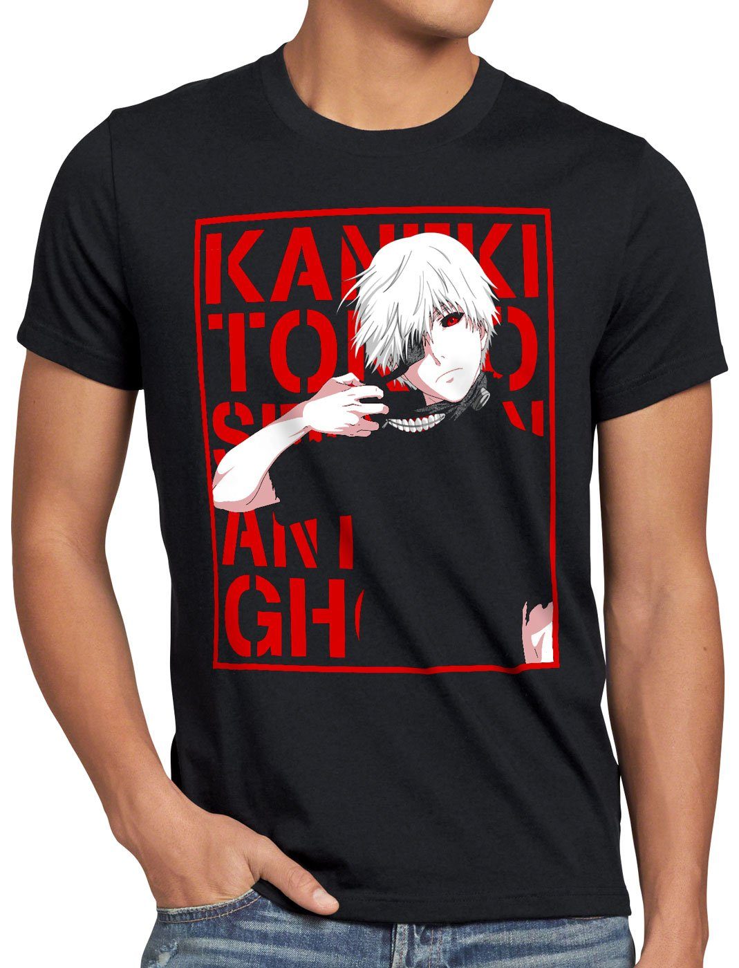 style3 Print-Shirt Herren T-Shirt Tokyo Fate manga anime kaneki ghoul