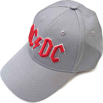 AC/DC Baseball Cap Grau Logo Rot