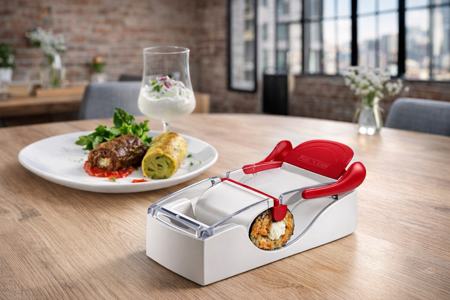 Leifheit Sushi-Roller Leifheit Küchenhelfer Perfect Roll Party Sushi Roll Rot 2594