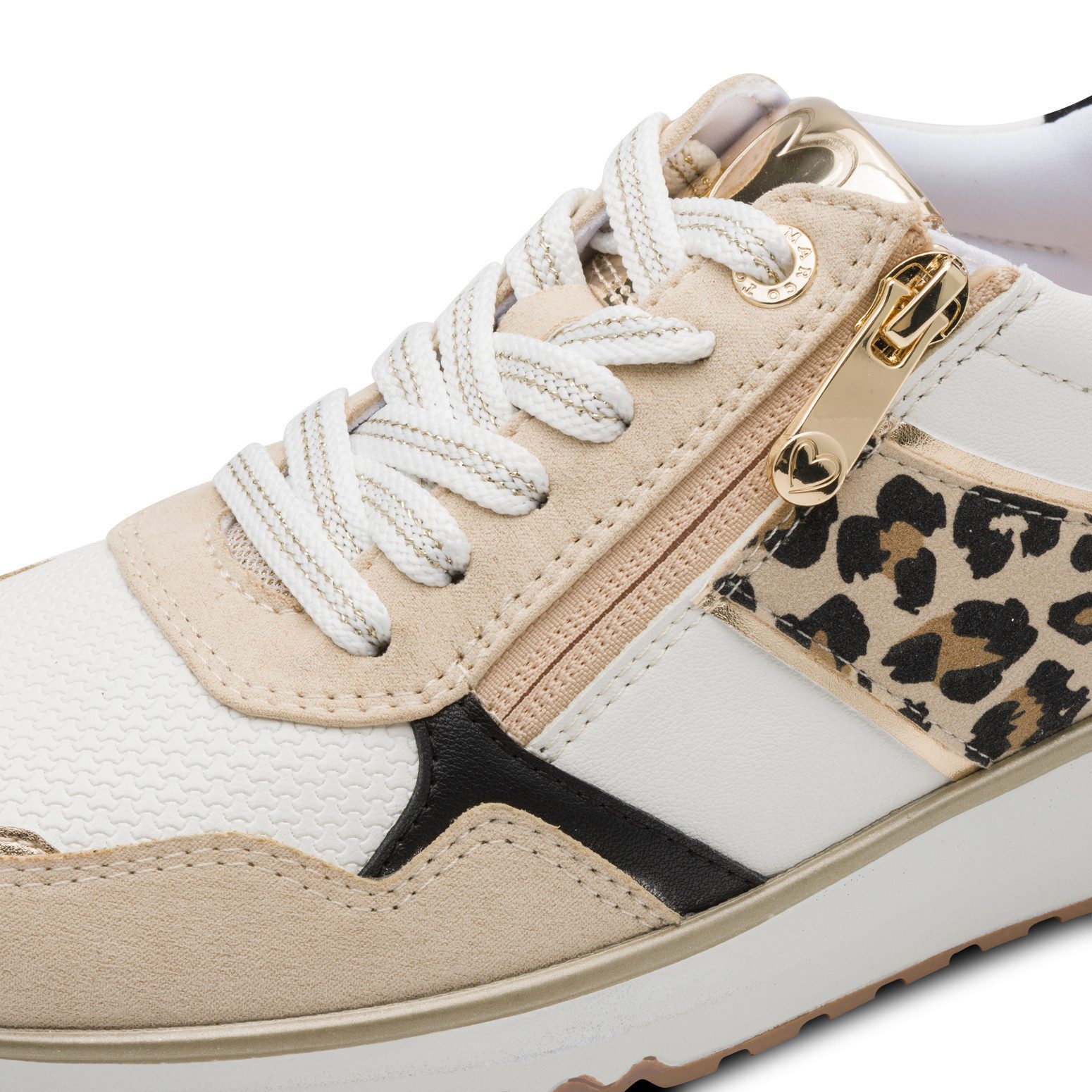 MARCO TOZZI Keilsneaker, Freizeitschuh, Halbschuh, Schnürer, praktischer Außenreißverschluss