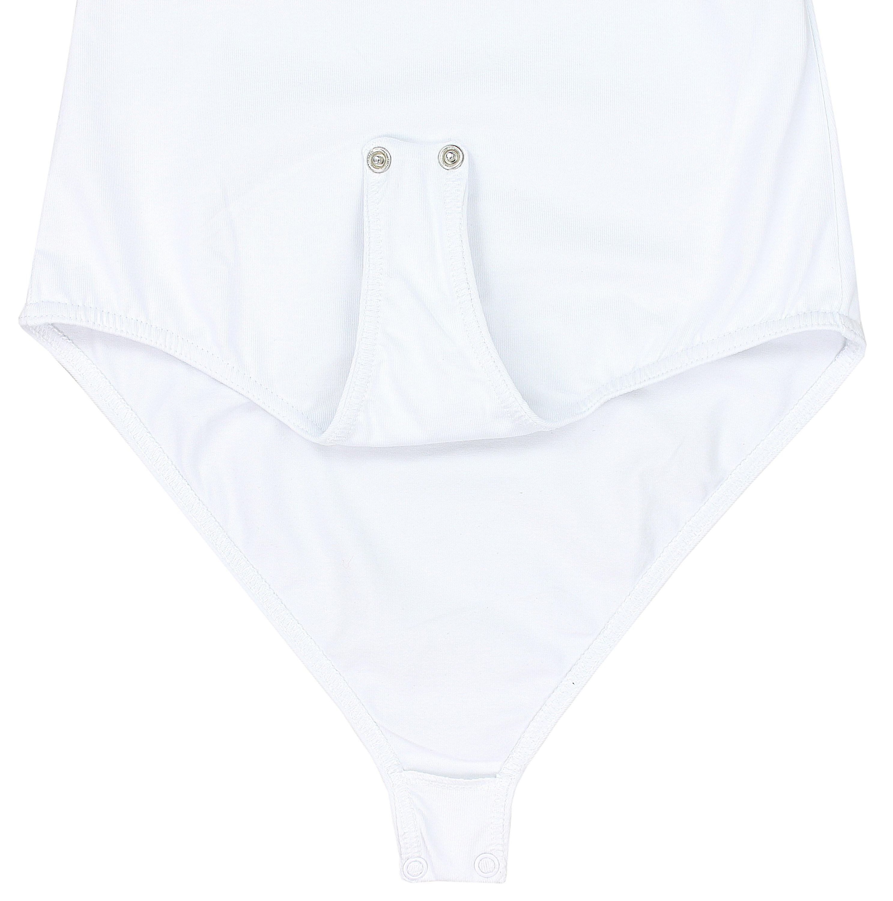 Alkato Kurzarmbody Kurzarm Bodysuit mit Rundhalsausschnitt