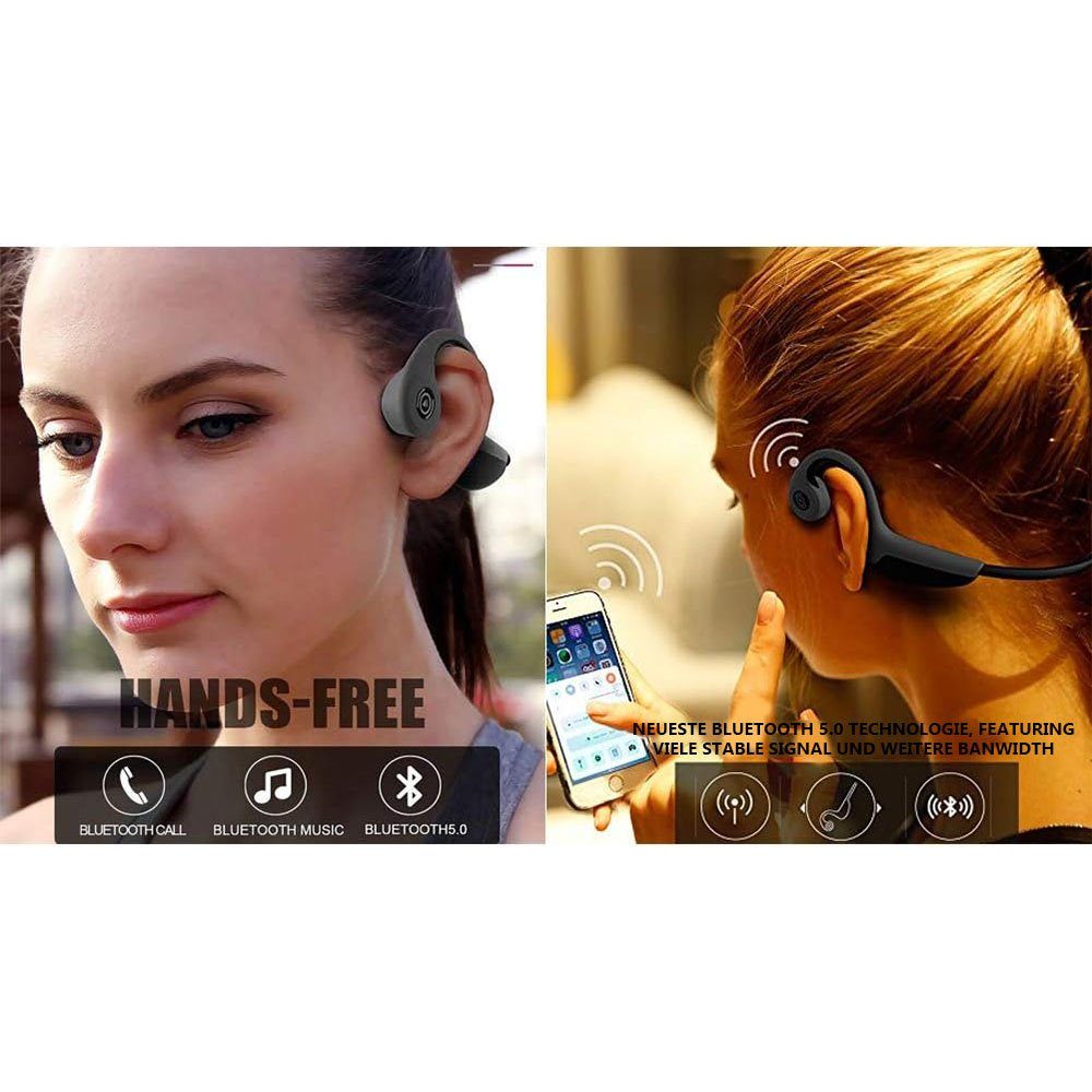 MOUTEN mit Bluetooth-Knochenleitungs-Headset Mikrofon Bluetooth-Kopfhörer
