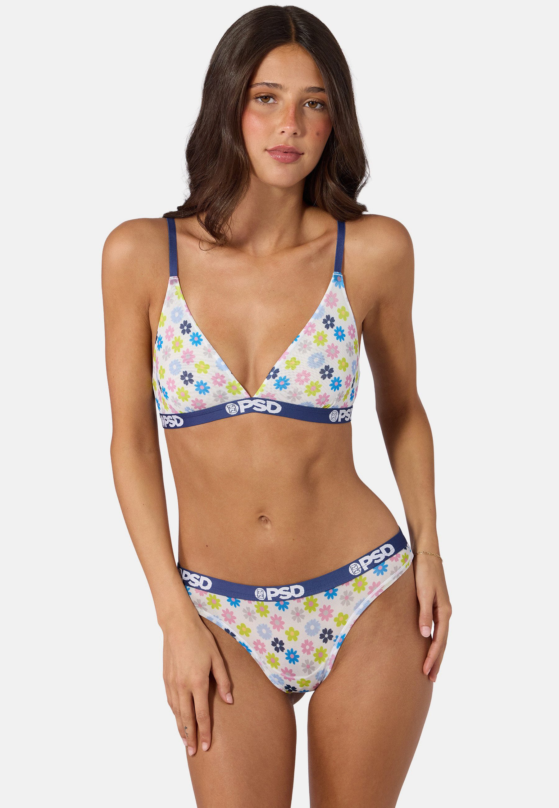 PSD Bralette PSD GARDEN DAZE MESH TRIANGLE BRA