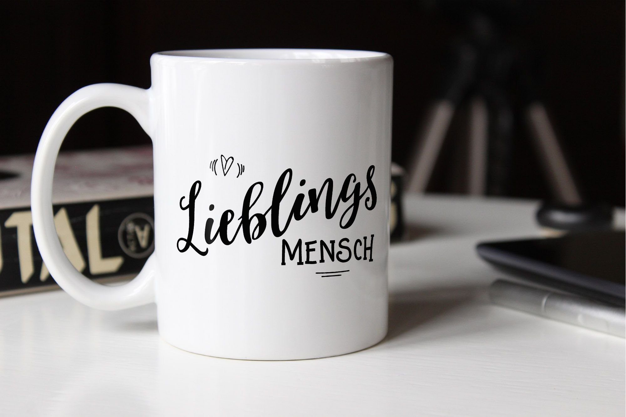 MoonWorks Tasse Kaffee-Tasse Lieblingsmensch Geschenk-Tasse Freundschaft Partner, Keramik