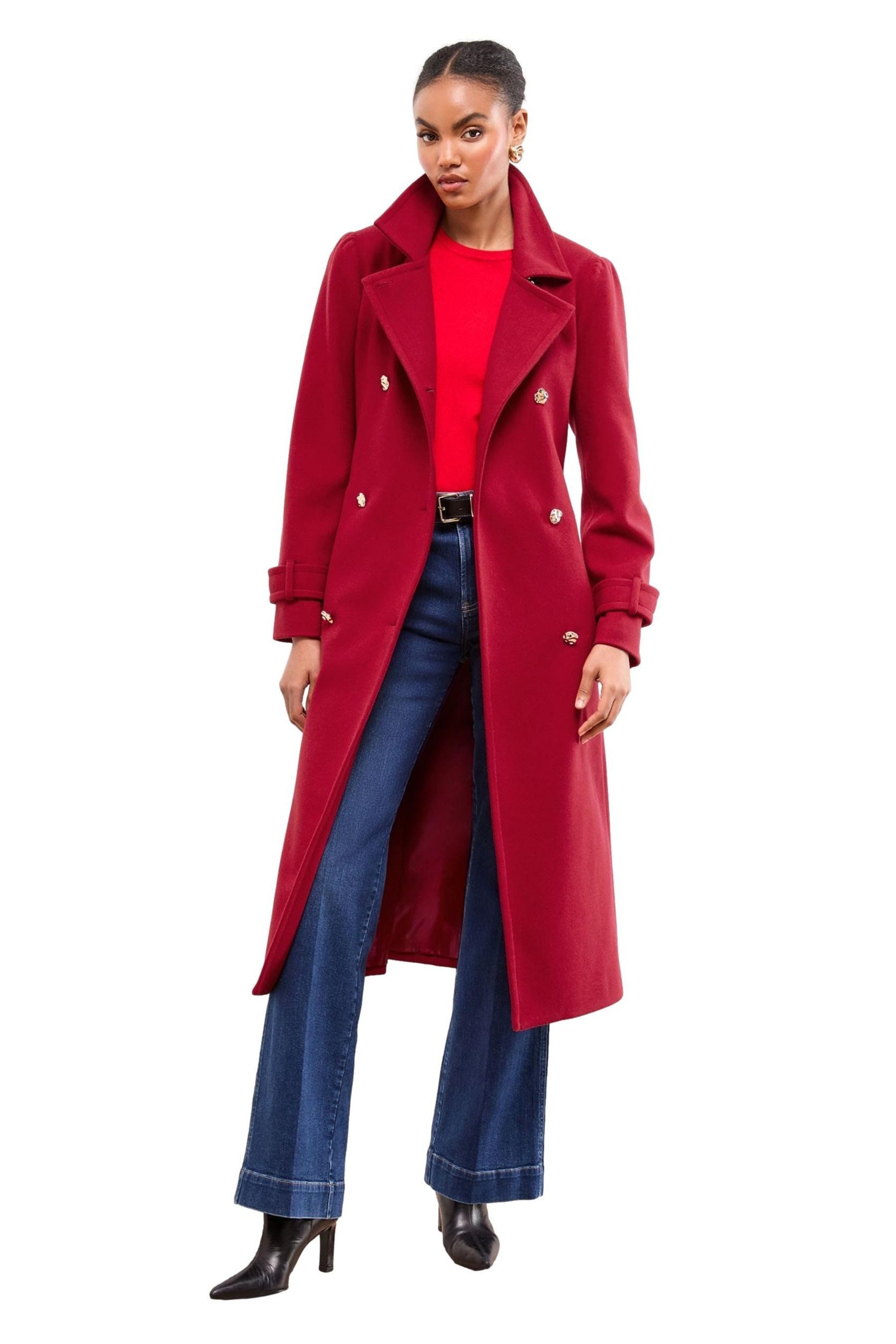 LIPSY Wintermantel Lipsy Maxi-Mantel mit Trichterkragen, Regular (1-tlg)