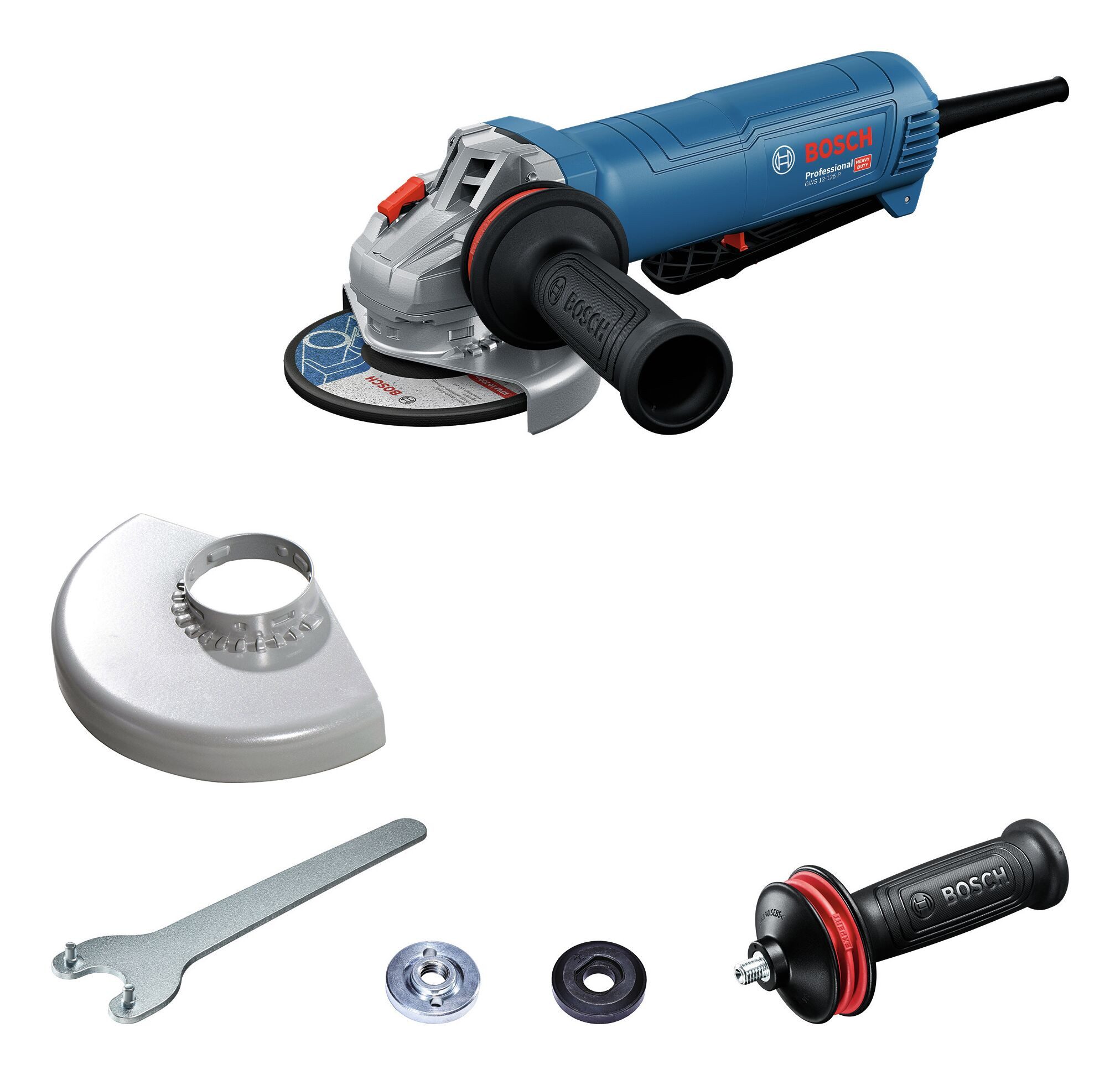 BOSCH Winkelschleifer GWS 12-125 P, max. 11000 U/min, Im Karton